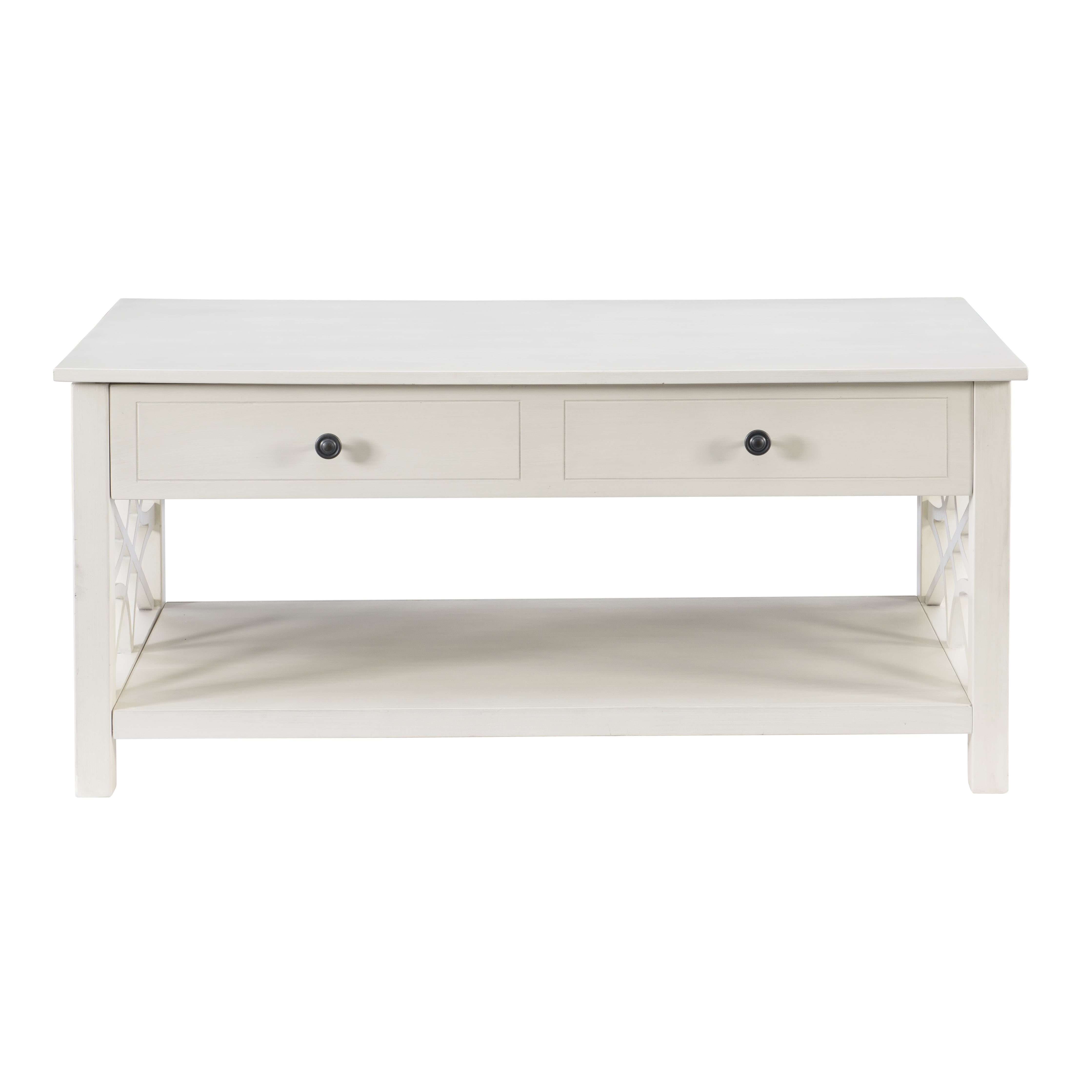 Linon Lift Top Storage Pine Wood Coffee Table, White - Image 7