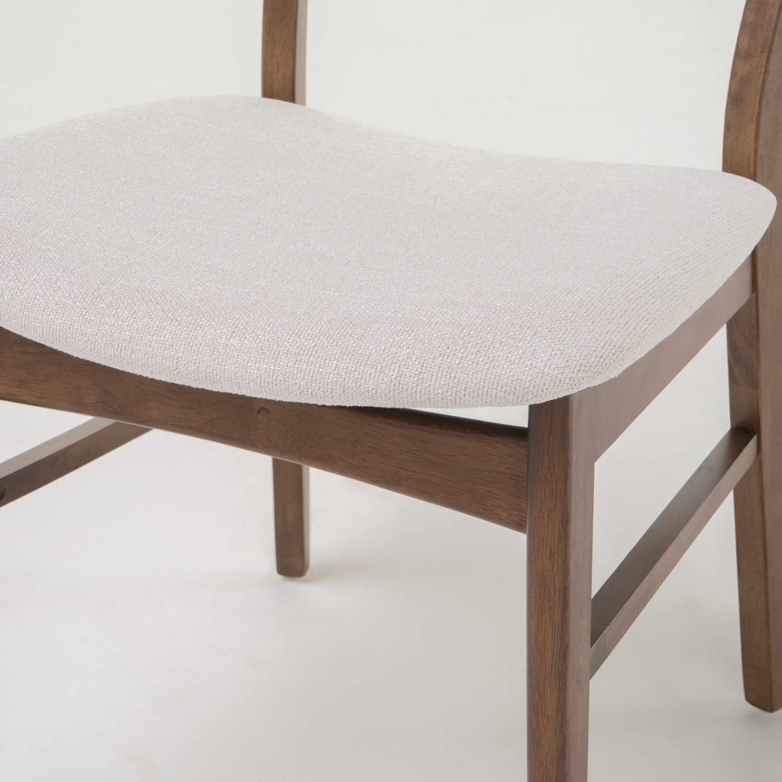 Noble House Harper Contemporary Fabric Dining Chair, Set of 2, Walnut - Image 2