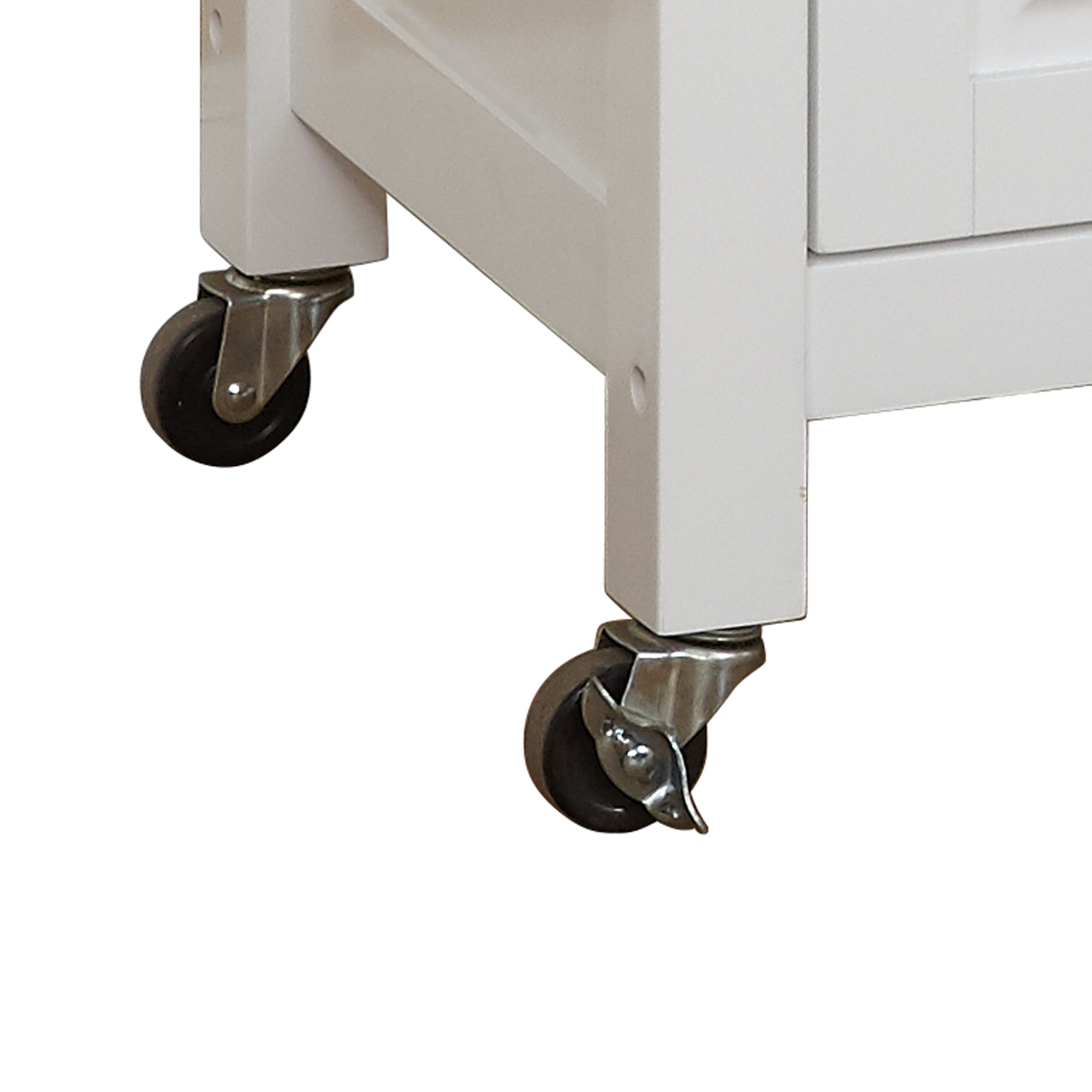 TMS Monterey Butcher Block Rolling Kitchen Island with Drawers, Cabinet, and Towel Rack, Espresso - Image 8