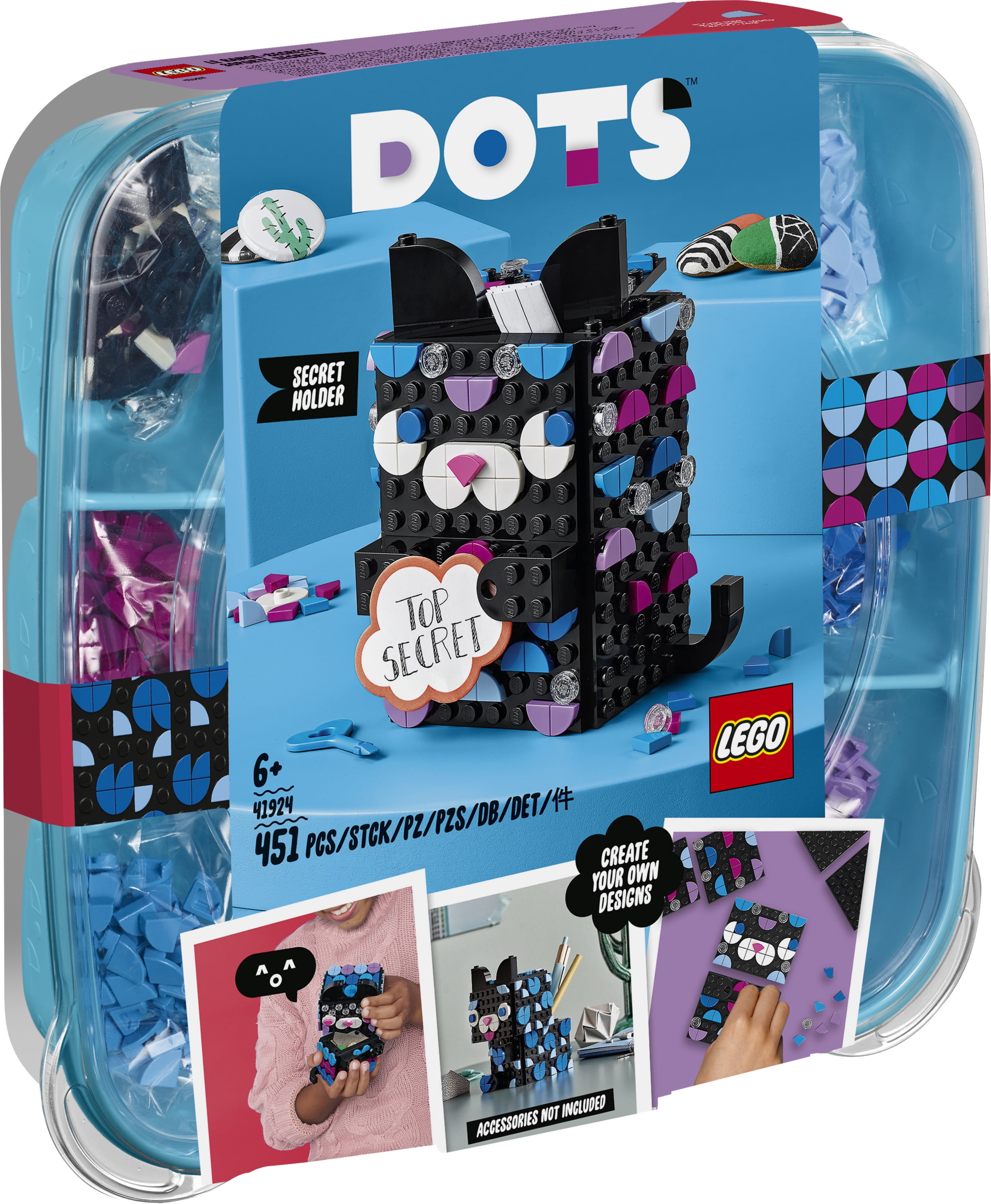 LEGO DOTS Secret Holder 41924 DIY Craft Decorations Kit; Creative Activity for Kids (451 Pieces) - Image 6