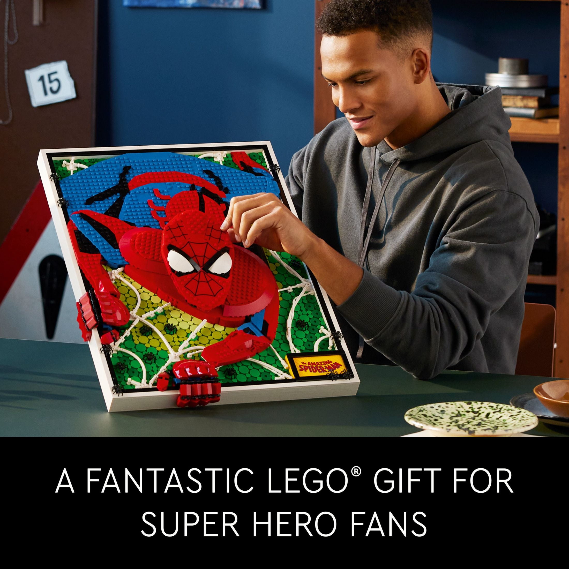 LEGO Art The Amazing Spider-Man 31209 Build & Display Home Decor Wall Art Kit, Nostalgic Super Hero Gift for Adults or Back to School Gift for Teen Spider-Man Fans - Image 8