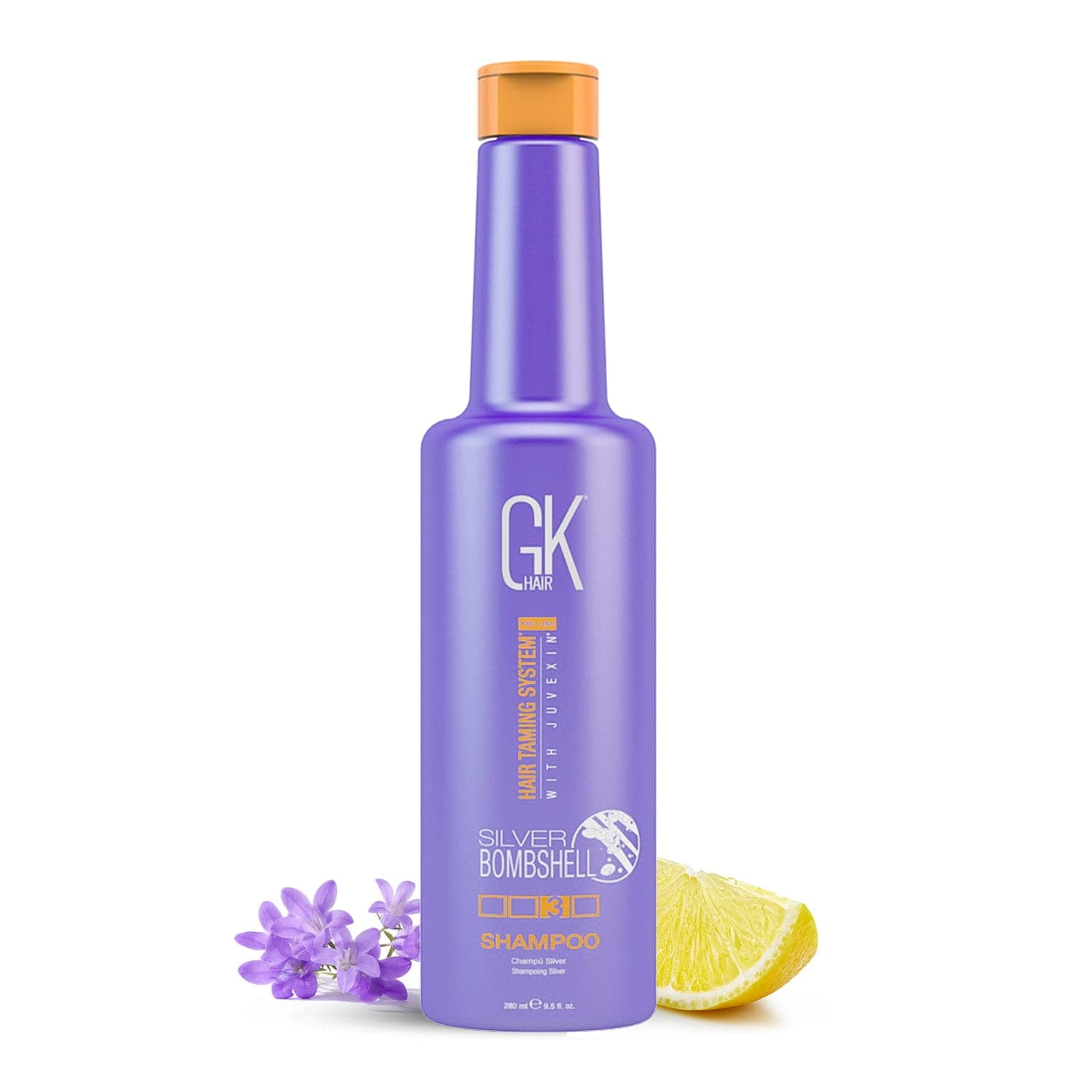 GK HAIR Global Keratin Silver Bombshell Purple Shampoo (24 Fl Oz/710ml) For Blonde, Platinum, Ash, Silver & Gray Hair Moisturizes Dry & Damaged Removes Yellow Brassy Tones - Image 13