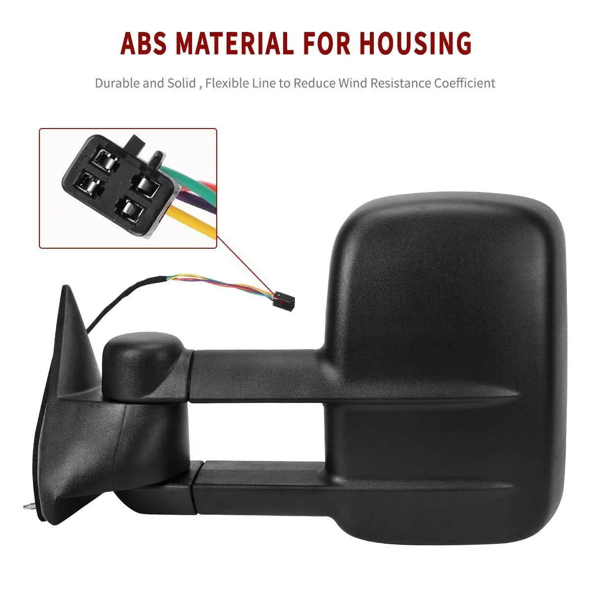 Ledkingdomus Power Side Towing Mirrors For 1988-1998 Chevy GMC C/K 1500 2500 3500 Truck Pair - Image 3