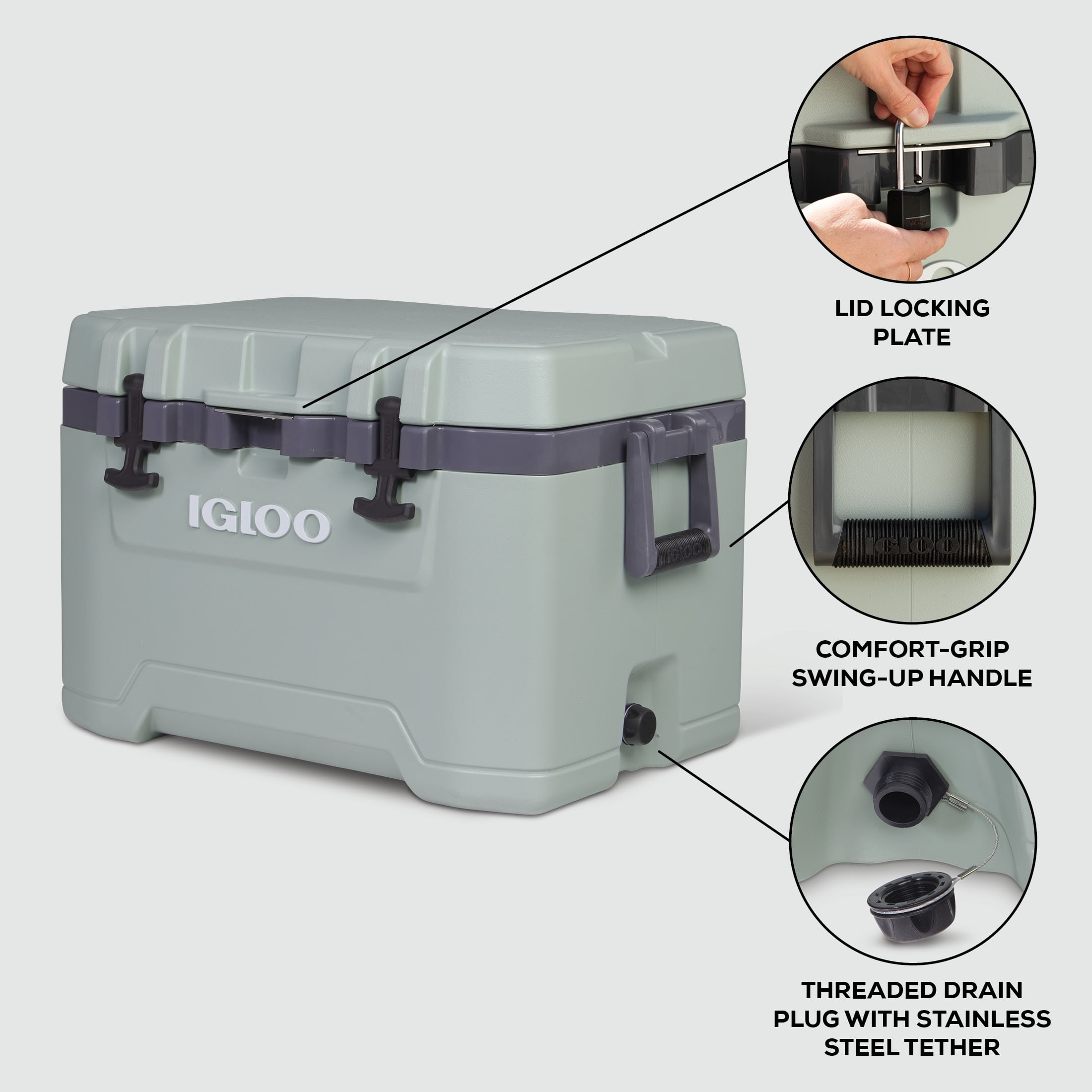 Igloo 50 QT Overland Ice Chest Cooler, White - Image 12