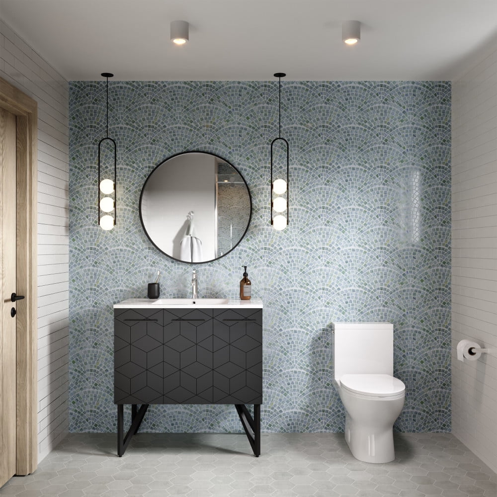 Cache Two-Piece Elongated Toilet Left Side Flush Handle Toilet 1.28 gpf - Image 3