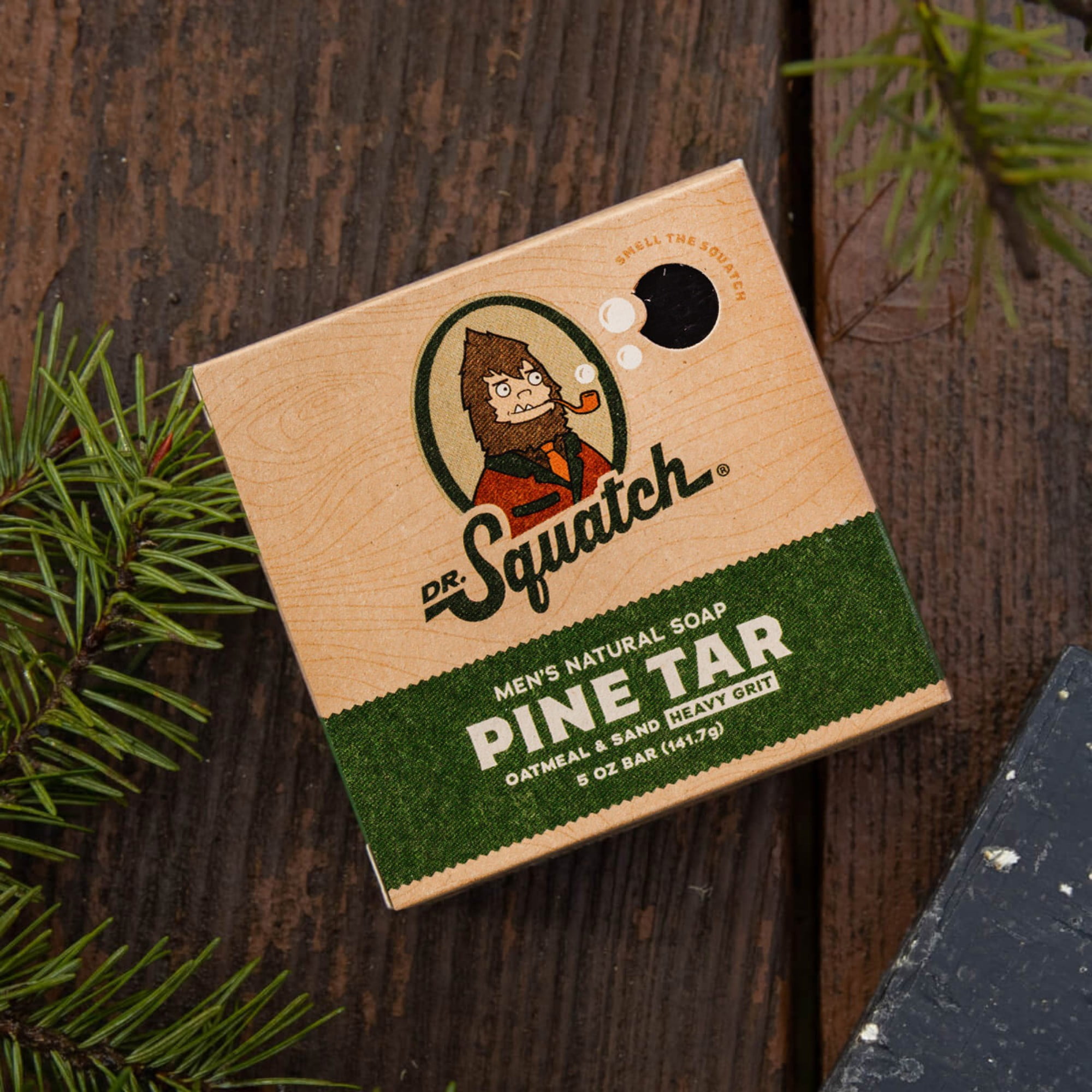 Dr. Squatch Aluminum-Free Deodorants and 5-Piece Bar Soap Set, Pine Tar, Fresh Falls, Wood Barrel Bourbon, Birchwood Breeze - Image 4