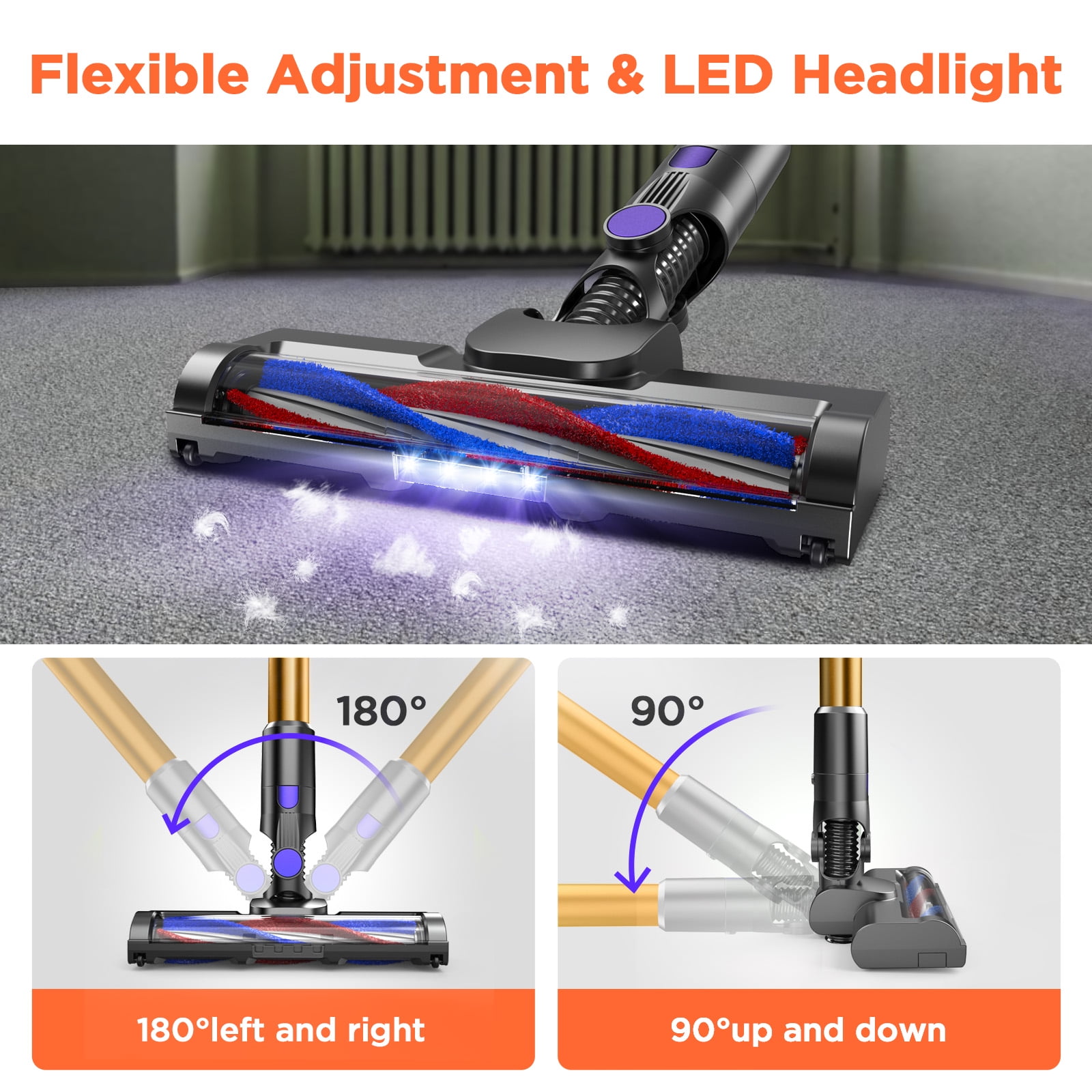 Bossdan Vacuum Cleaner, 4 in 1 Cordless Stick Vacuum Cleaner with Powerful Suction for Hardwood New - Image 6