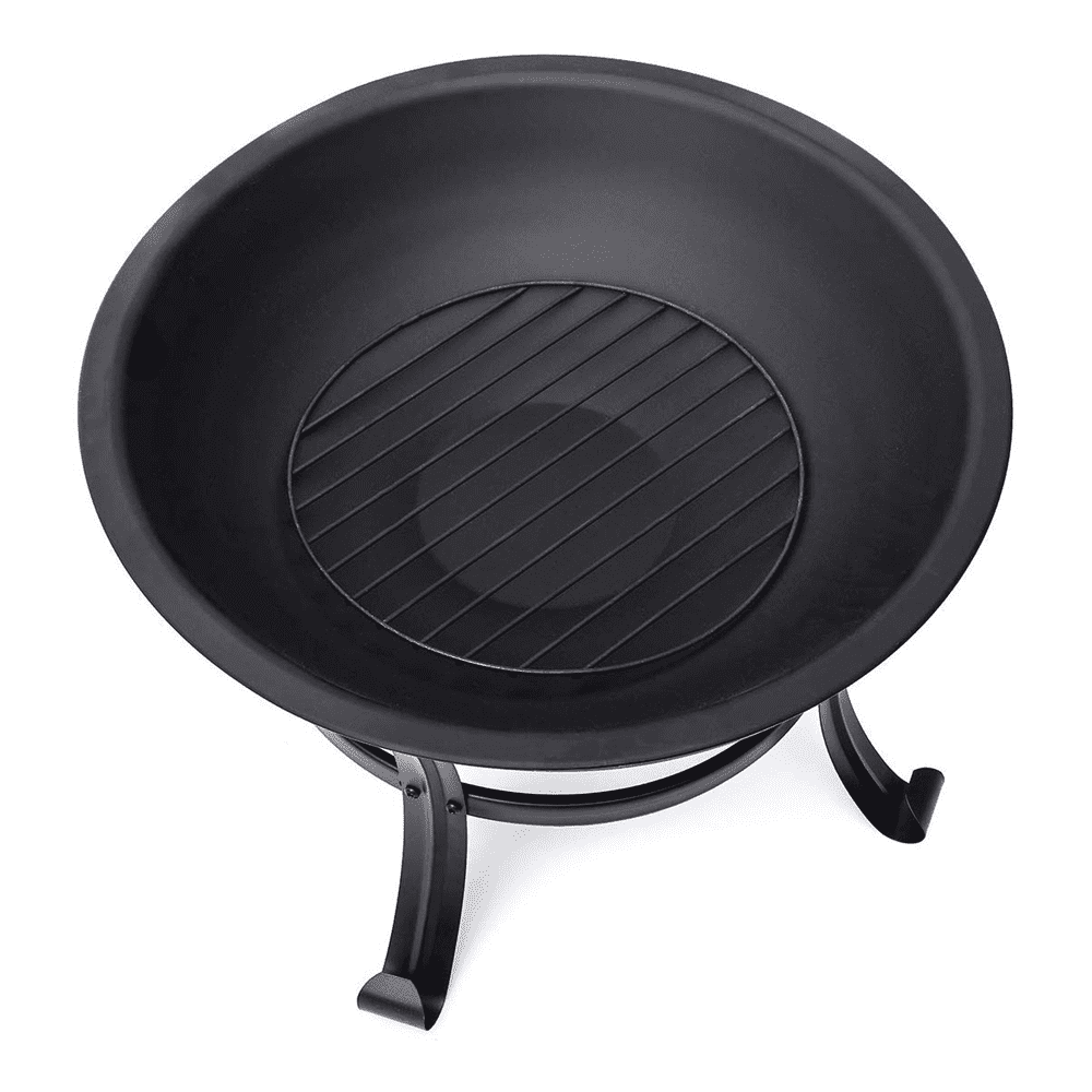 SinglyFire 22 inch Fire Pit for Outside Portable Wood Burning Fire Pit Outdoor Small Firepit Bowl Thick Steel Stand with Spark Screen, Log Grate, Poker for Patio Camping - Image 5