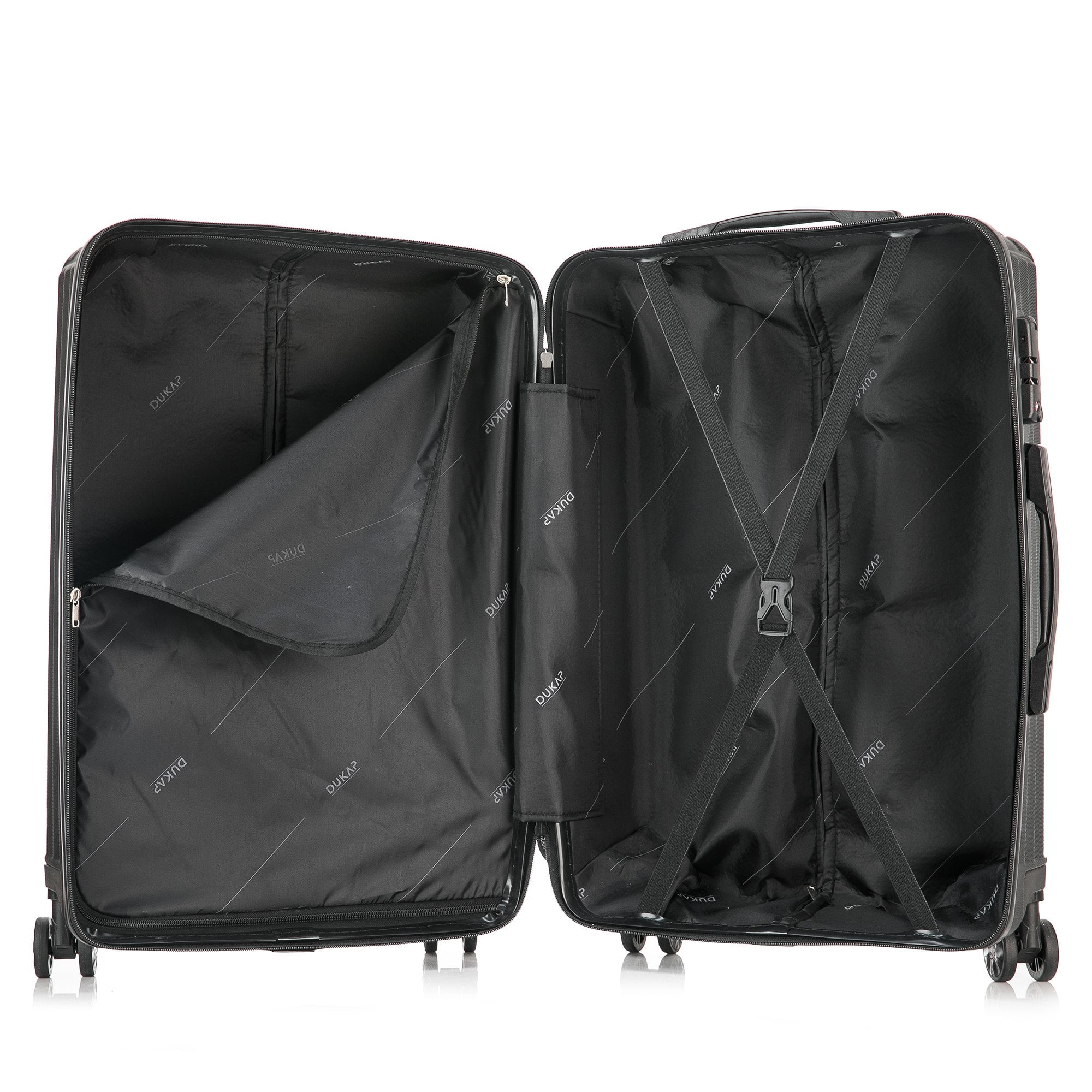 Dukap 20” Unisex Hardside Spinner Luggage, Black - Image 5