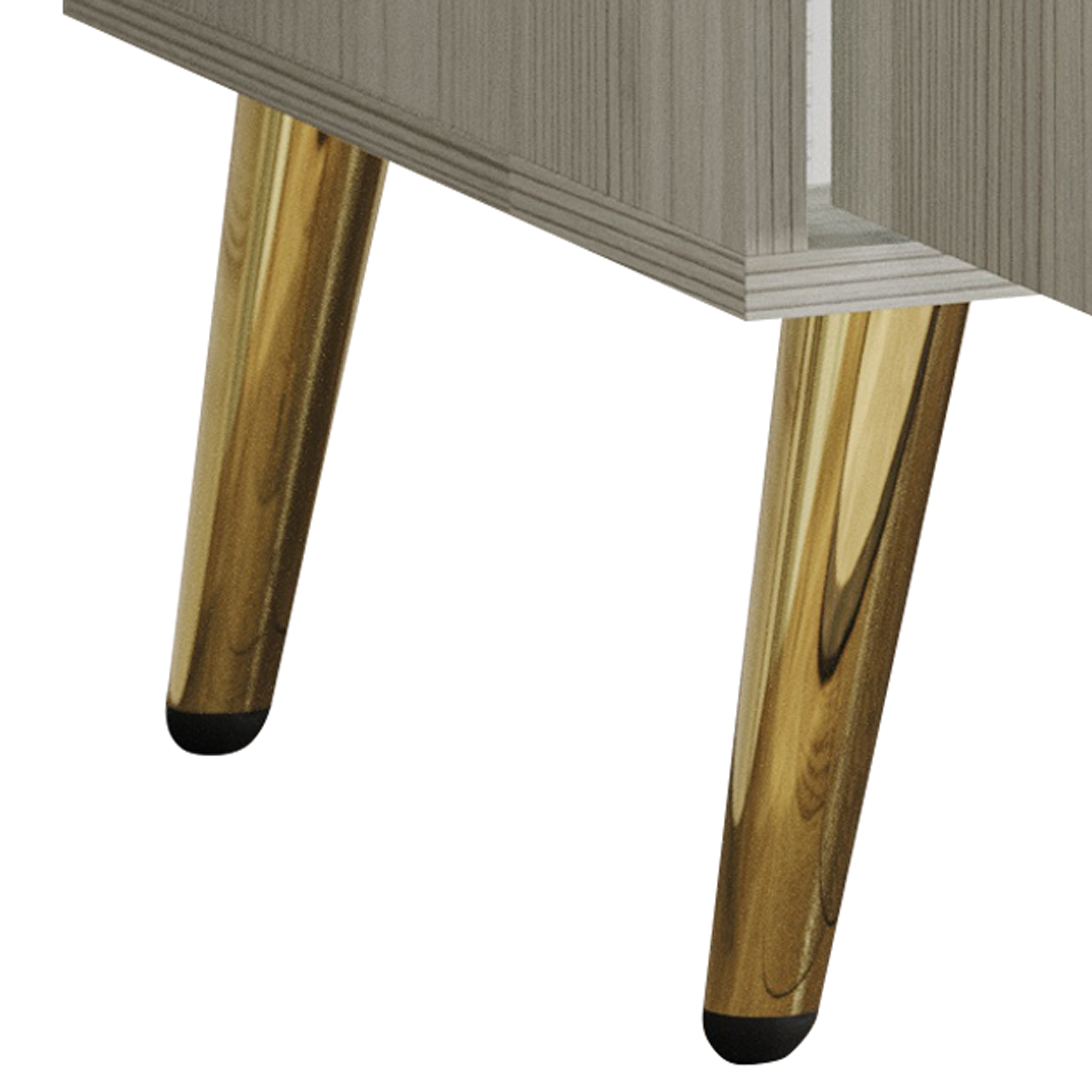 Castle Place Modern Sideboard Buffet Cabinet, Light Grey - Image 4