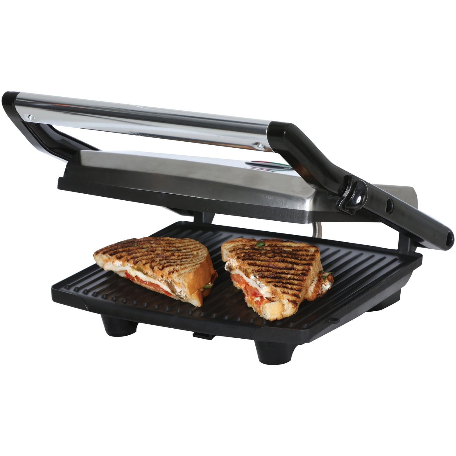 Brentwood Select Compact Non-Stick Panini Press and Sandwich Maker - Stainless Steel - Image 2