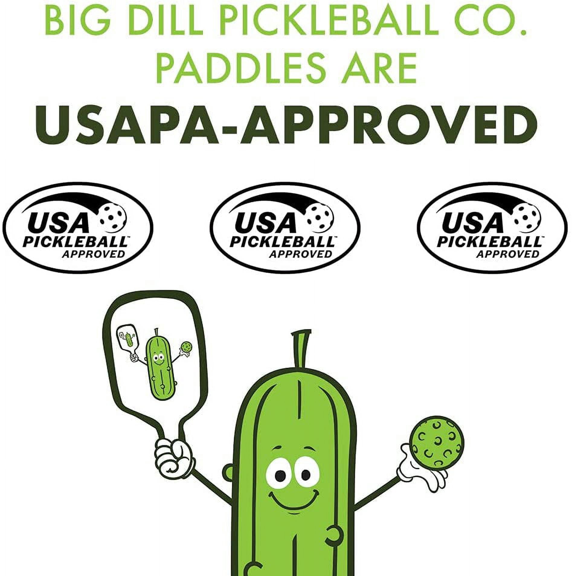 Big Dill Pickleball Co. Infinity Fiberglass Pickleball Paddle USAPA-Approved Pickle Ball Racket with Cover - Image 3