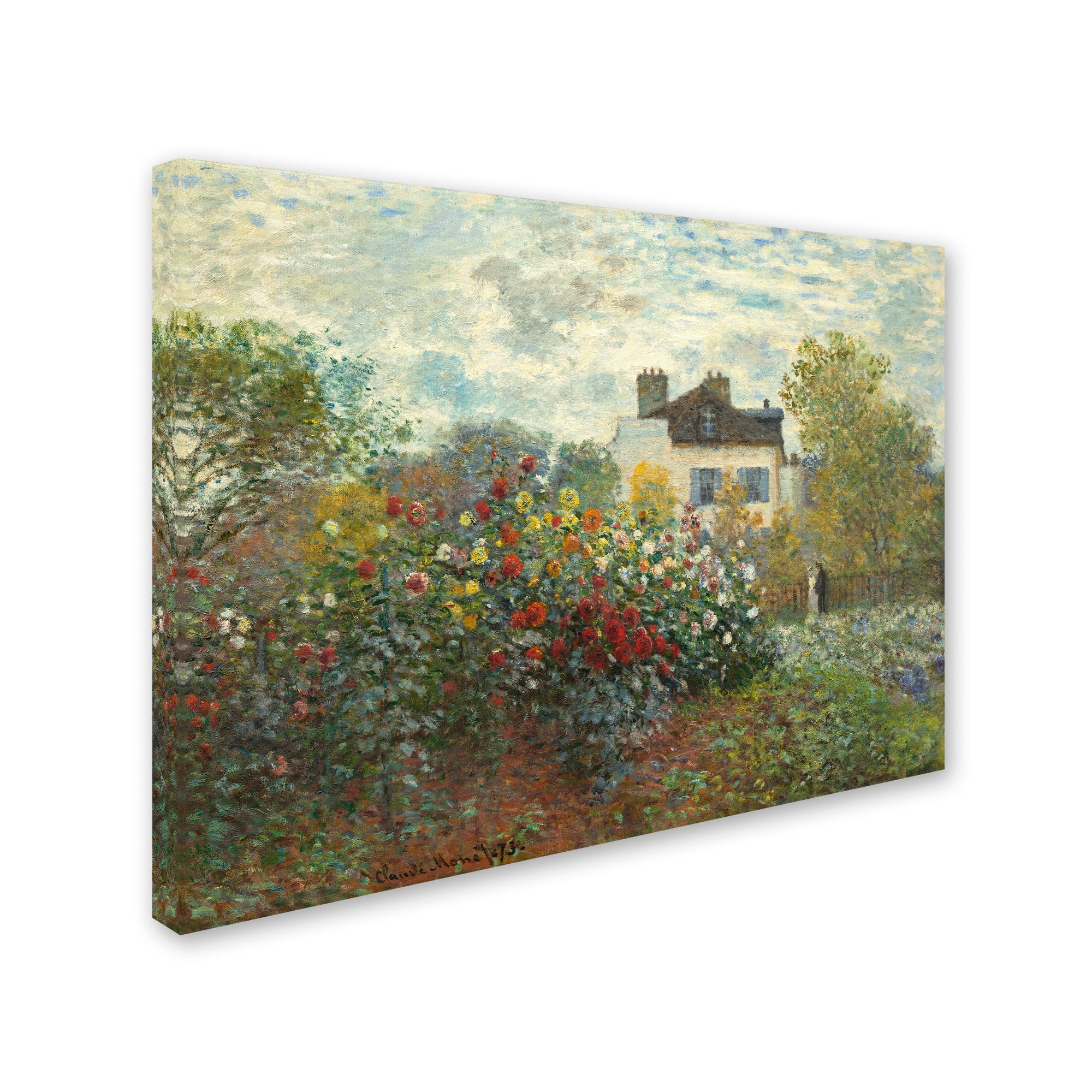 Trademark Fine Art Claude Monet The Artist's Garden In Argenteuil Canvas Wall Art - 35x47 - Image 4