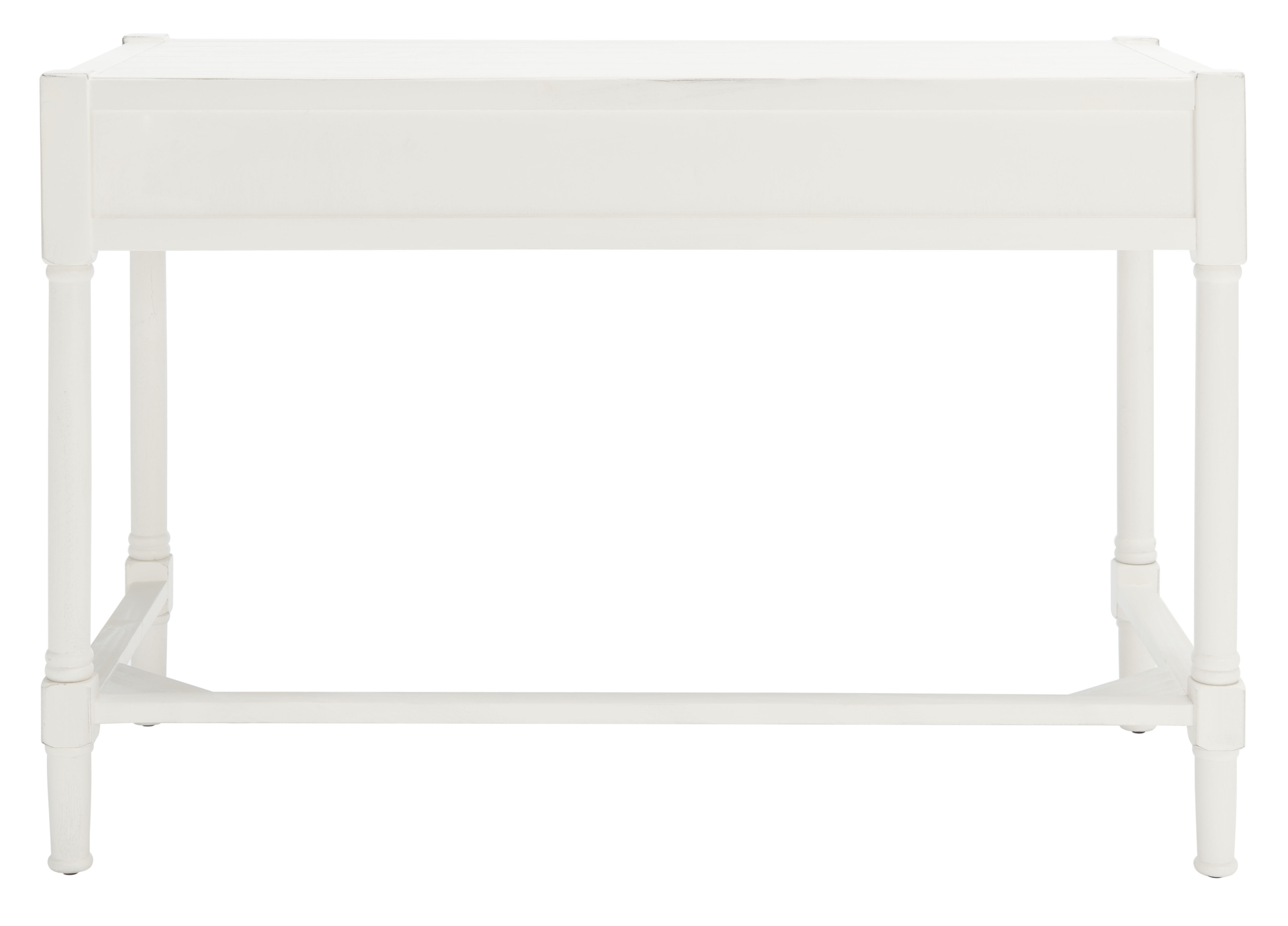 SAFAVIEH Filbert Solid Retro 2-Drawer Writing Desk, Distressed White - Image 8