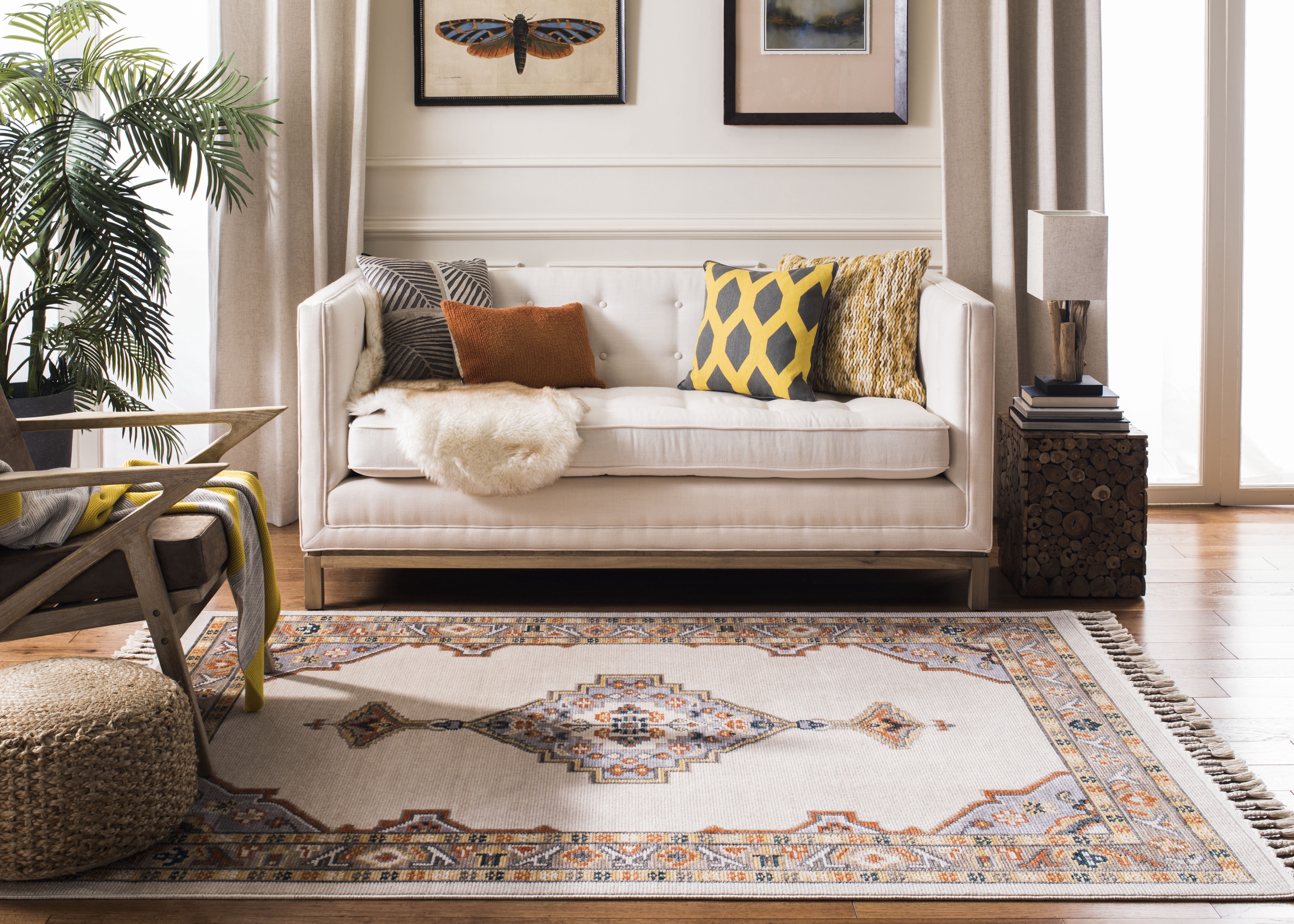 Safavieh Farmhouse Arline Southwestern Area Rug, Gray/Cream, 5'1" x 7'3" - Image 8