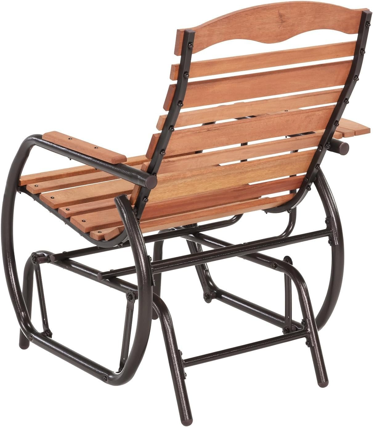 Country Garden Hardwood Glider Chair with Tray in Bronze Frame - Image 3