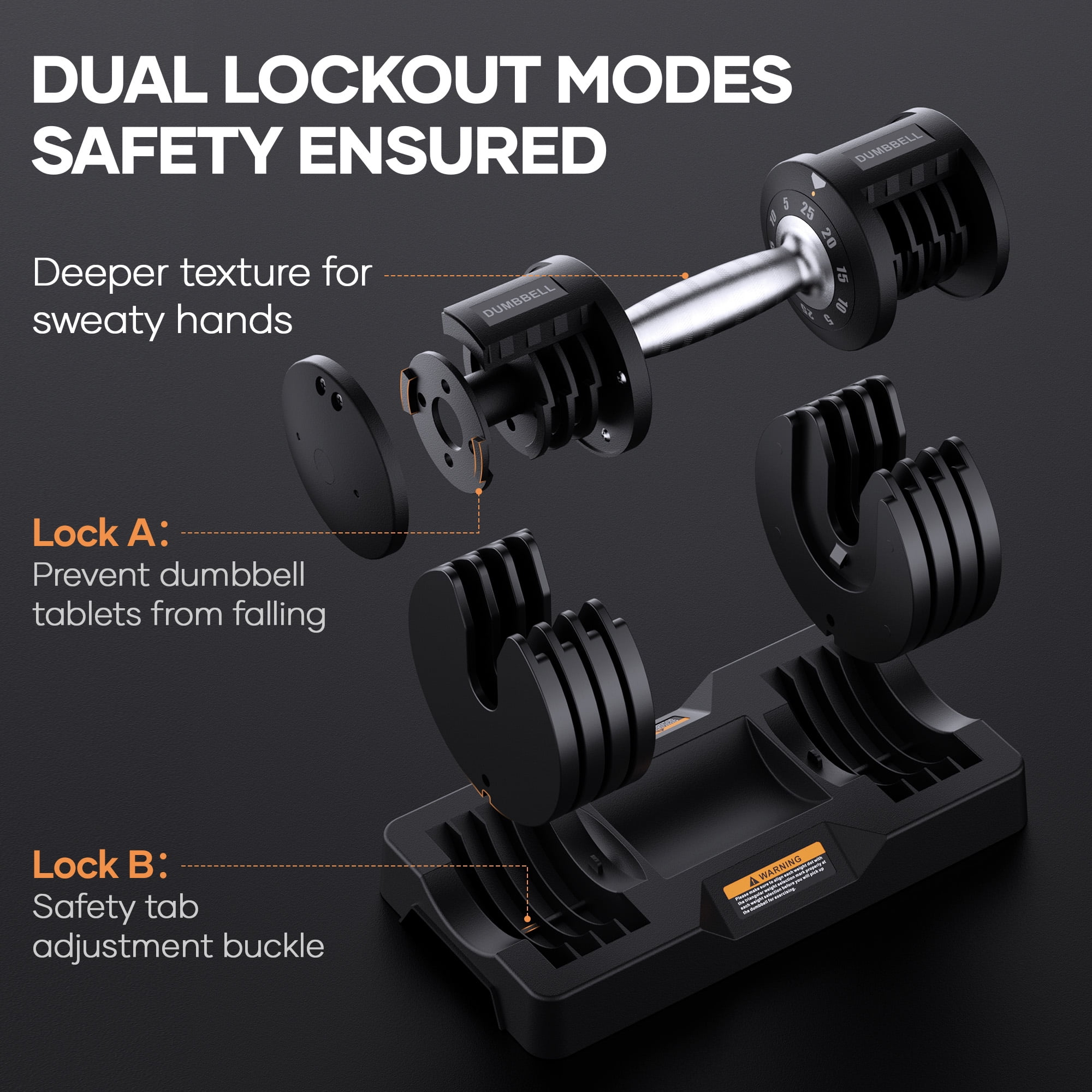 Naipo Adjustable Dumbbell 25lb Weights Dumbbells with Anti-slip Handle Home Gym Exercise Equipment Weights for Women at Home Workout - Image 11