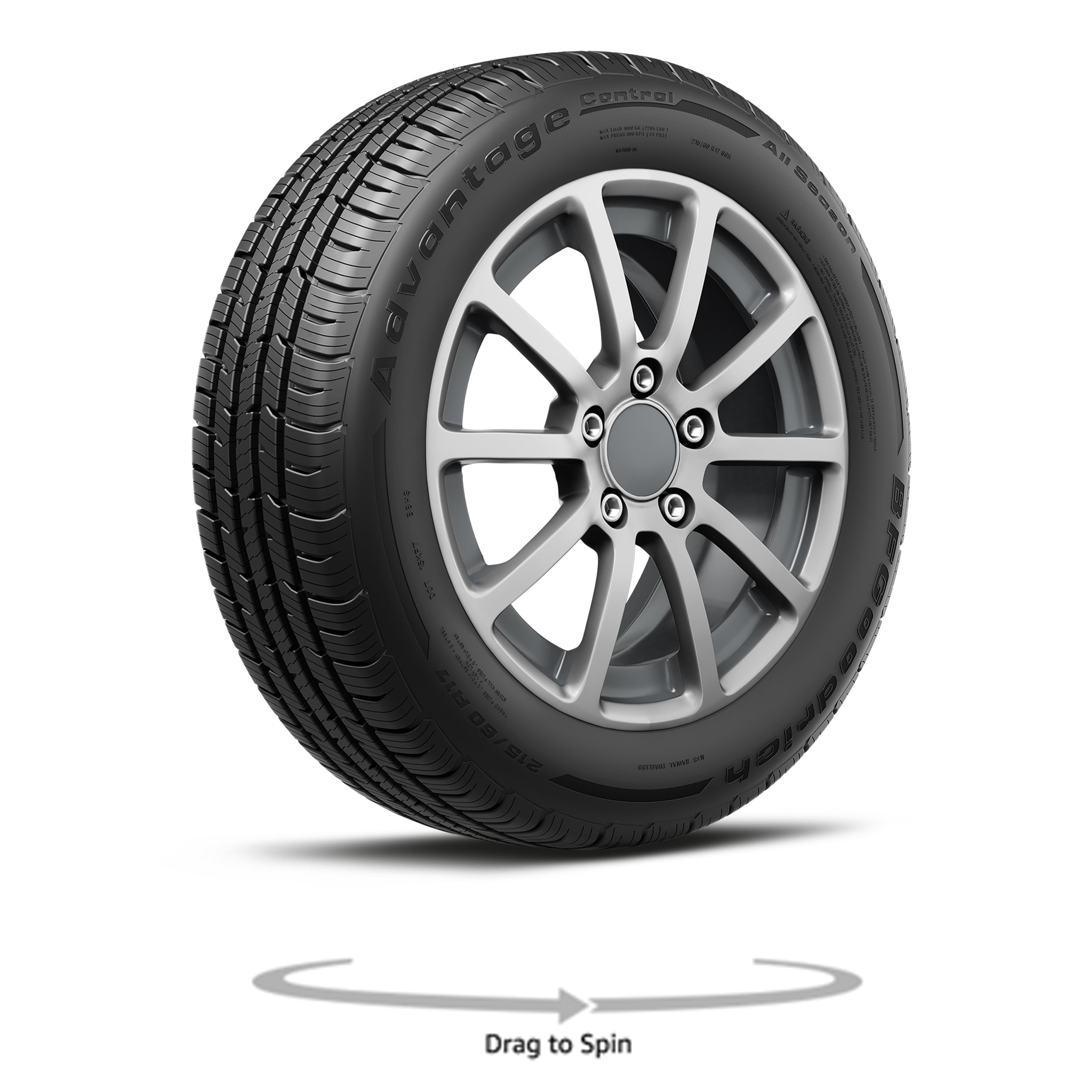 BFGoodrich Advantage Control All-Season 245/40R18/XL 97V Tire Fits: 2014-16 Mercedes-Benz E350 4Matic, 2006-12 Mercedes-Benz E350 4Matic - Image 7