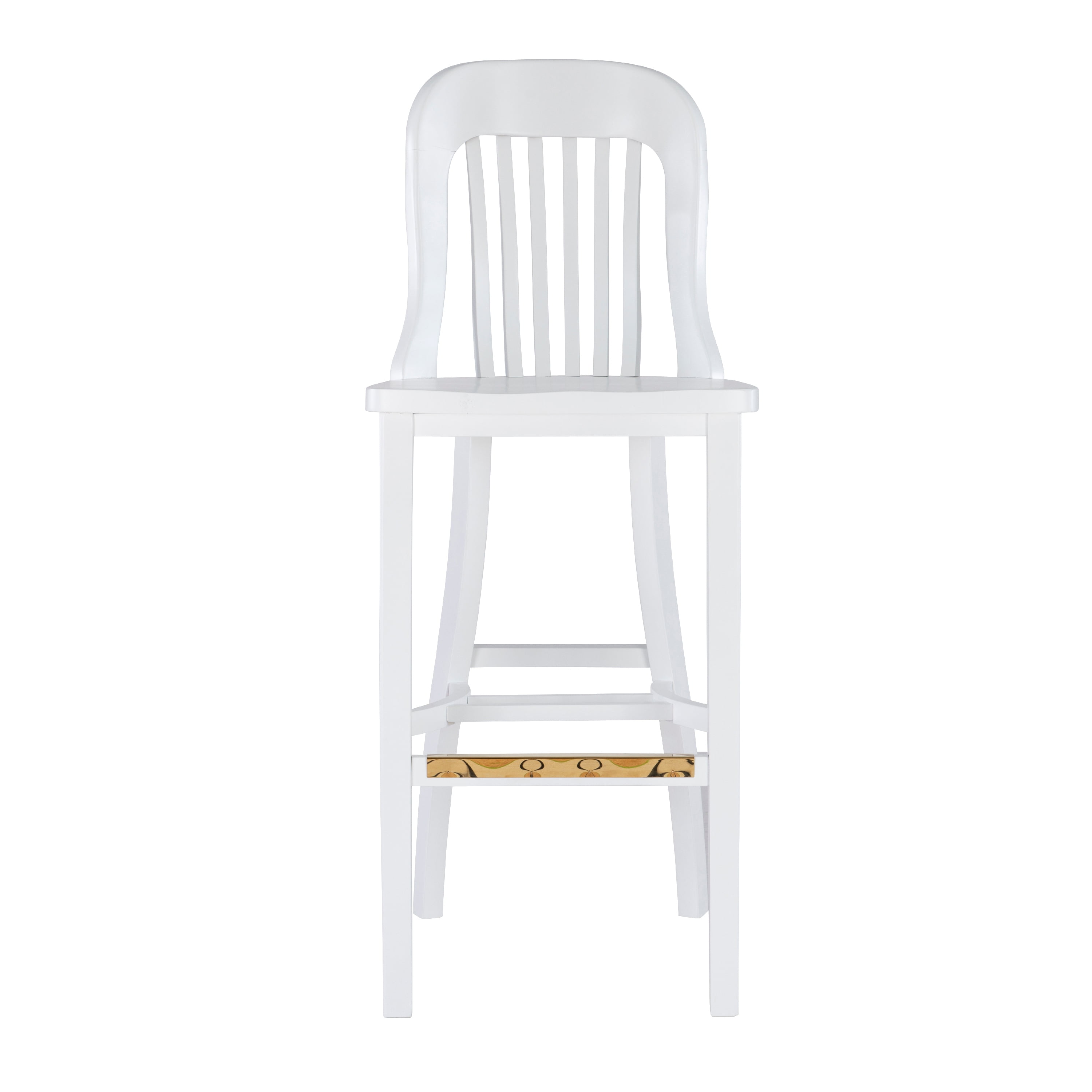 Linon Conway 31" High Back Bar Stools, Set of 2, Classic White - Image 2