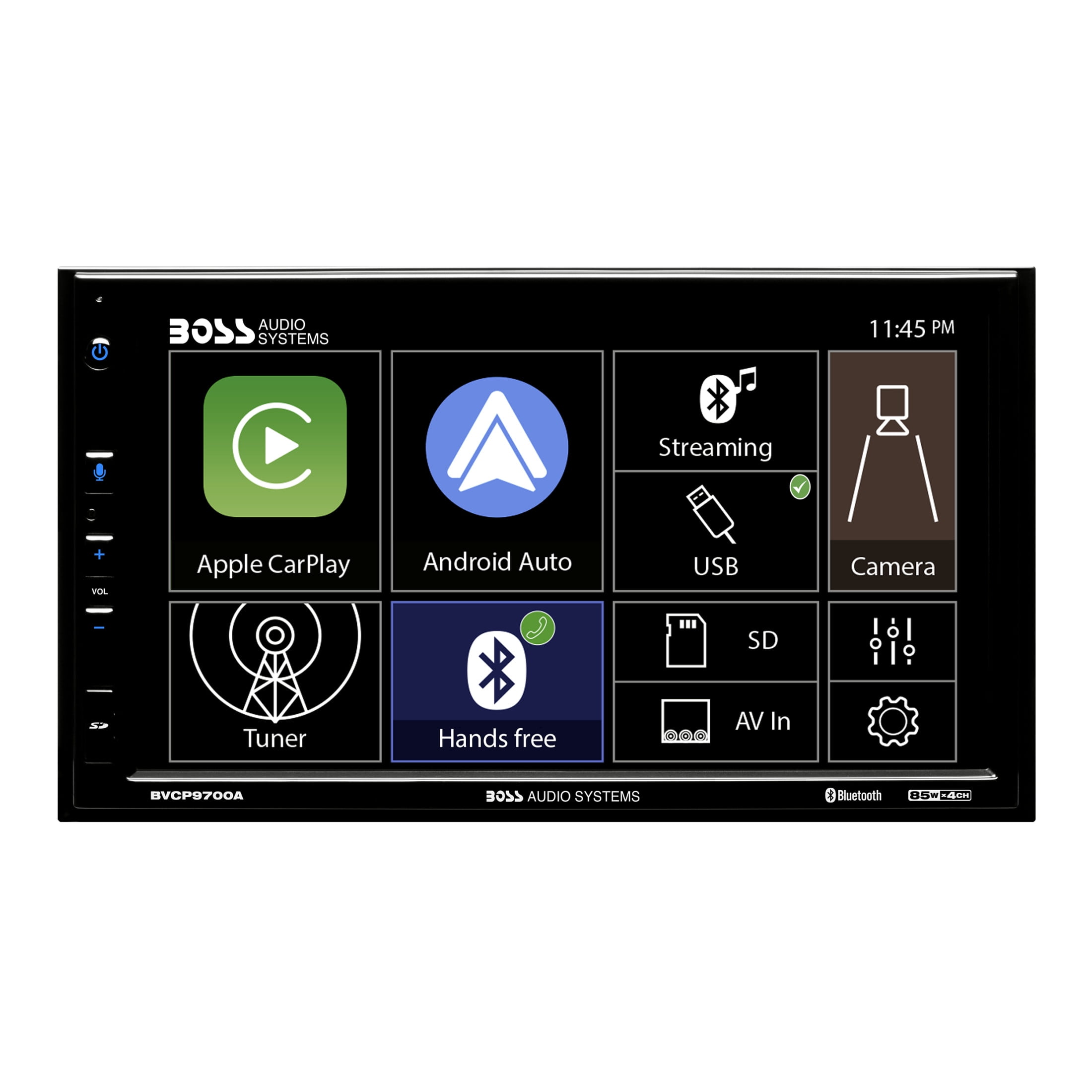 BOSS Audio Systems BVCP9700A Double Din Car Stereo with Apple Carplay & Android Auto, 7" Touchscreen Car Radio, Bluetooth, AM/FM Receiver, Double Din Radio, No CD/DVD, Multi-Color Illumination - Image 8