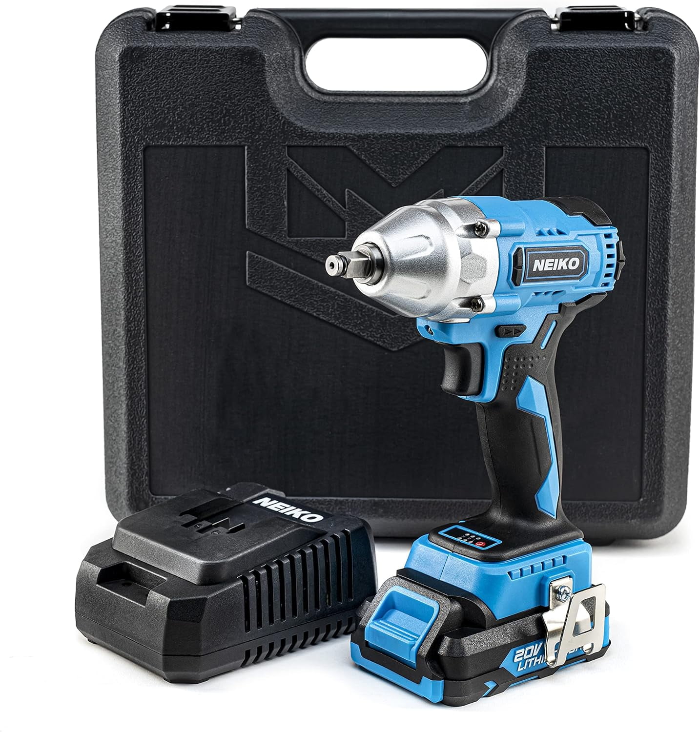 Neiko 10880A 3/8-Inch-Drive Brushless Cordless Impact Wrench, 20-Volt Compact Impact Wrench with Lithium-Ion Charging Battery, Includes Fast Charger, 3/8 Impact Gun, 3/8 Impact Wrench, Impact Driver - Image 7