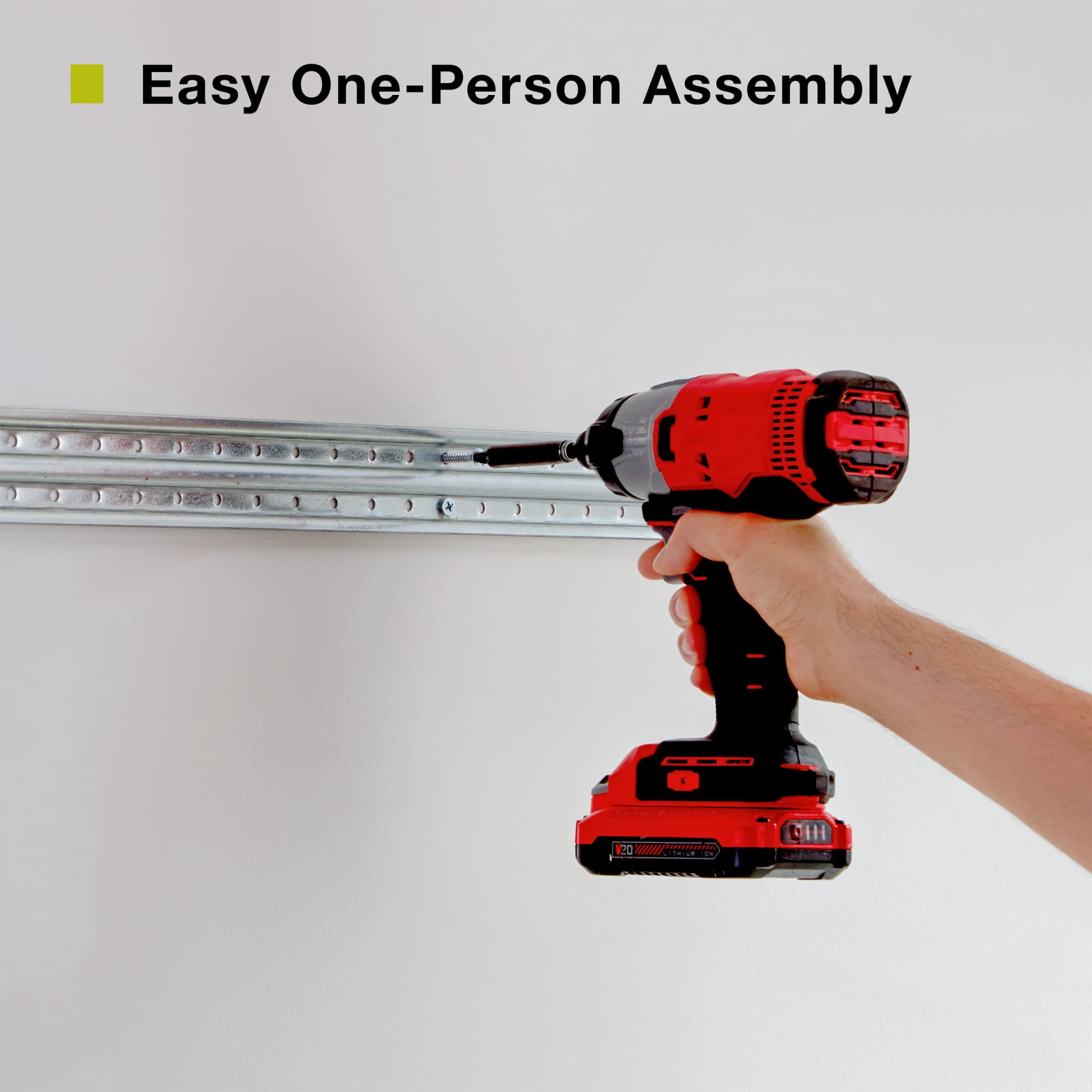 Rubbermaid Garage FastTrack 8-Piece Small Kit, Black/Grey - Image 5