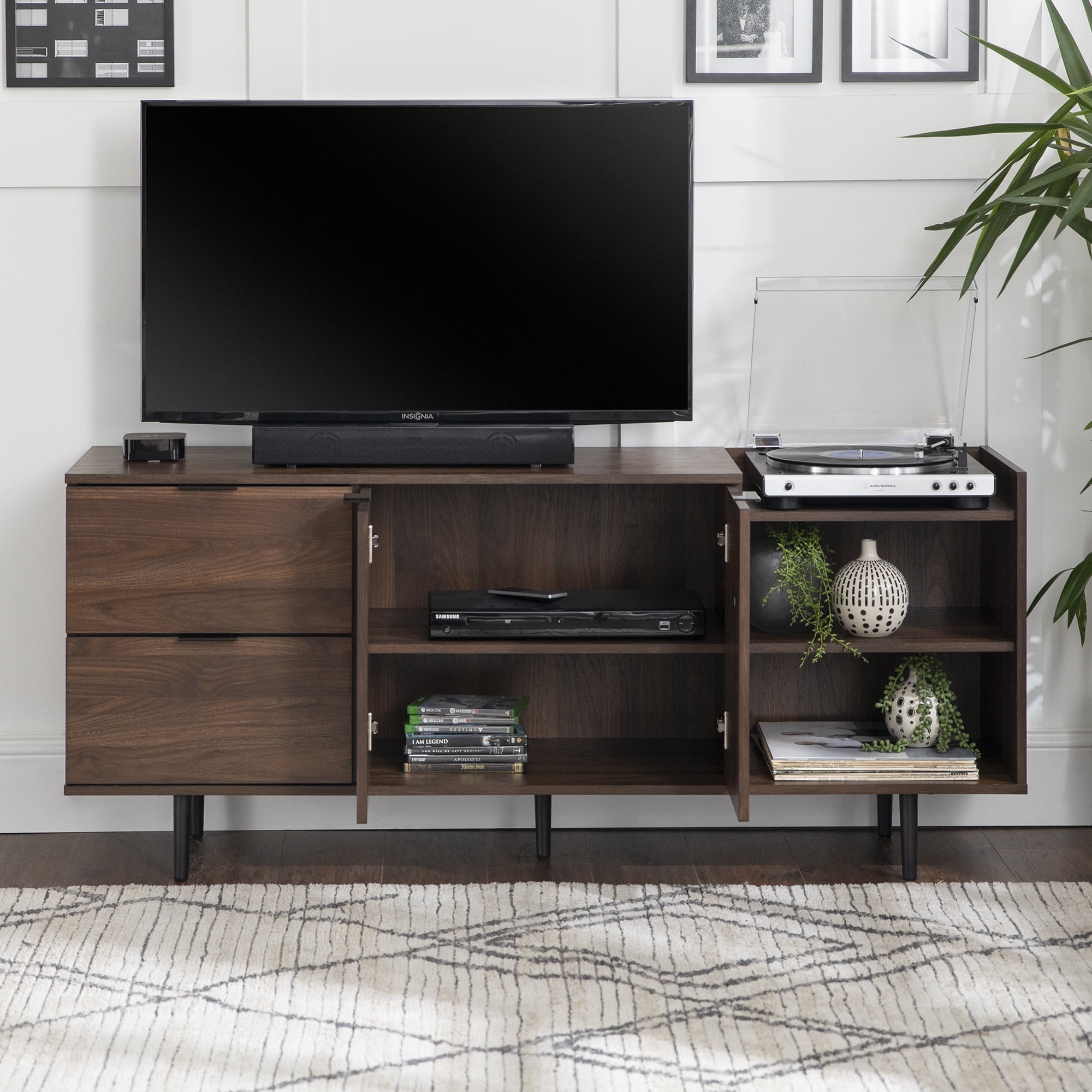 Manor Park Dark Walnut Modern TV Stand for TVs up to 48" - Image 9