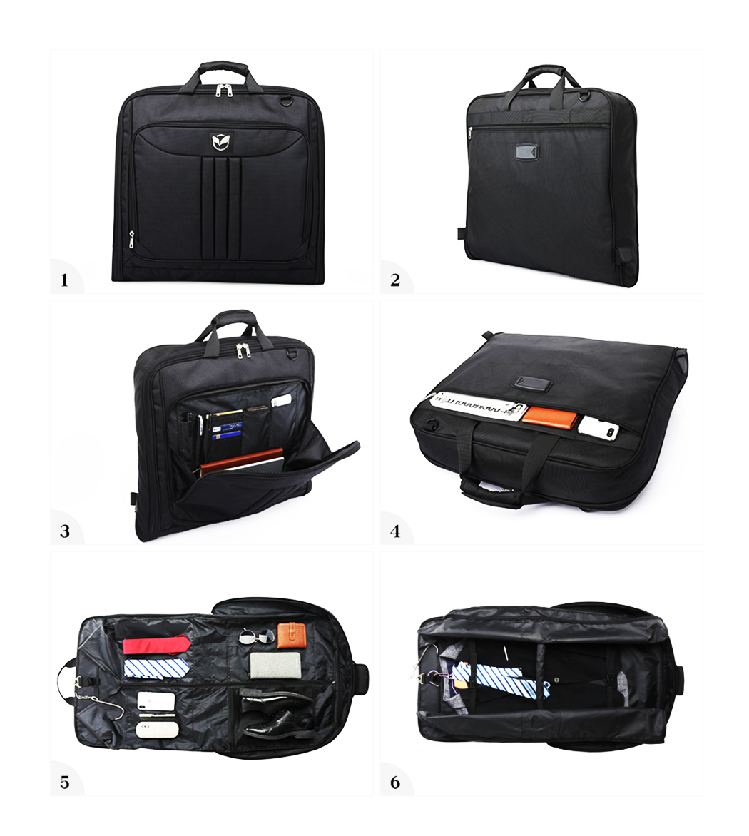 Suit Garment Bag for Travel for Men Women - Suit Case with Shoulder Strap and Rolling Luggage Attachment Point in Black, Perfect for Your Suit - Image 8