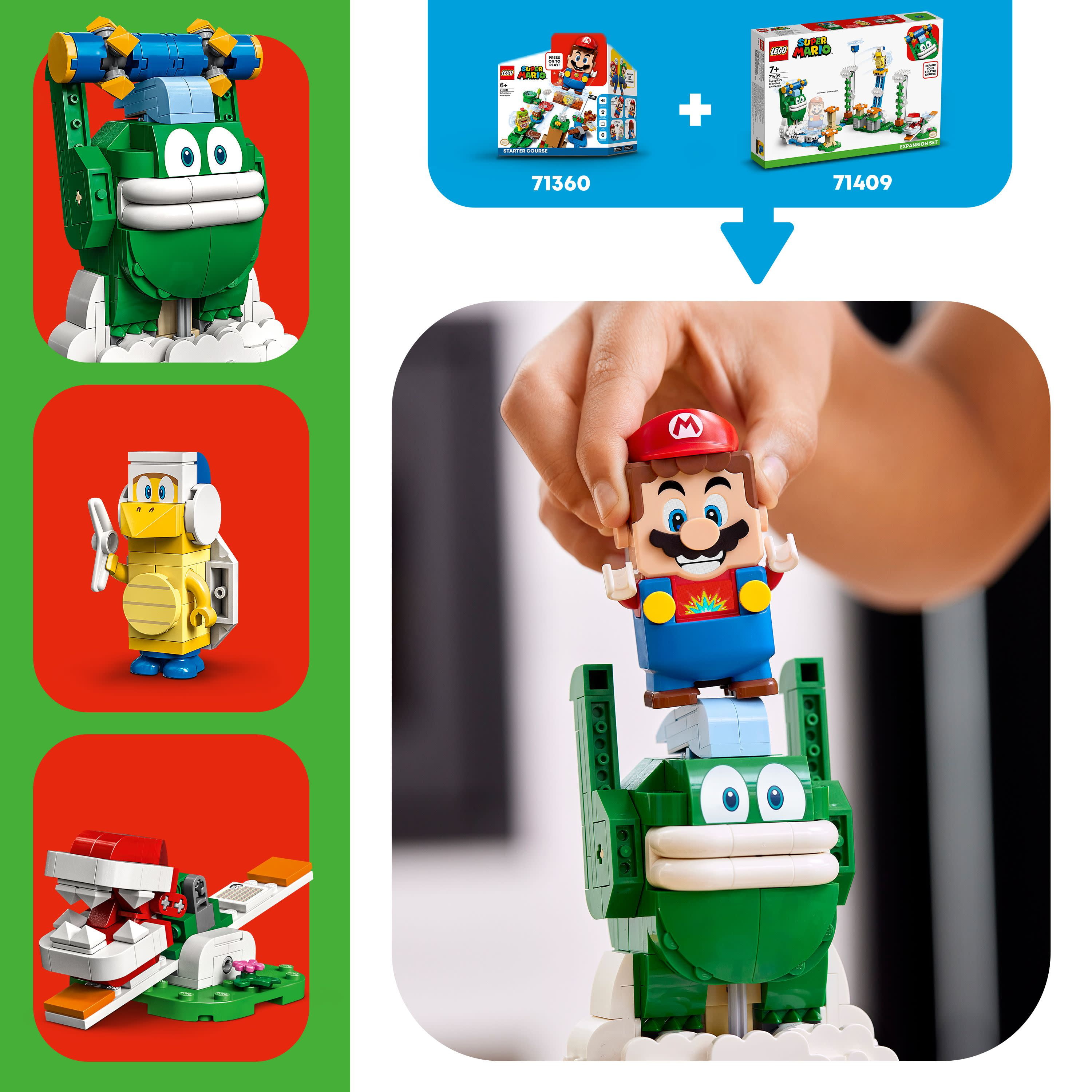 LEGO Super Mario Big Spike’s Cloudtop Challenge Expansion Set 71409, Collectible Toy for Kids with 3 Figures including Boomerang Bro and Piranha Plant - Image 2