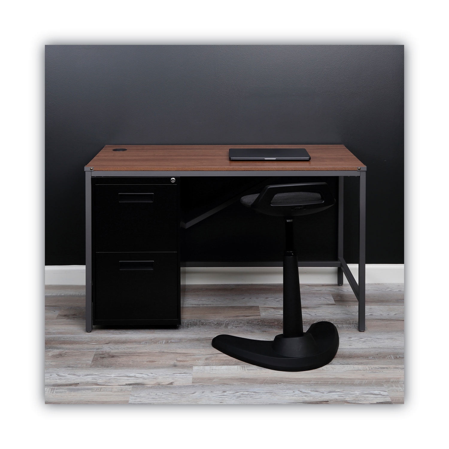 Alera ALEPAFFBL Two-Drawer Metal Pedestal File, 14 7/8w X 19-1/8d X 27-3/4h, Black - Image 2