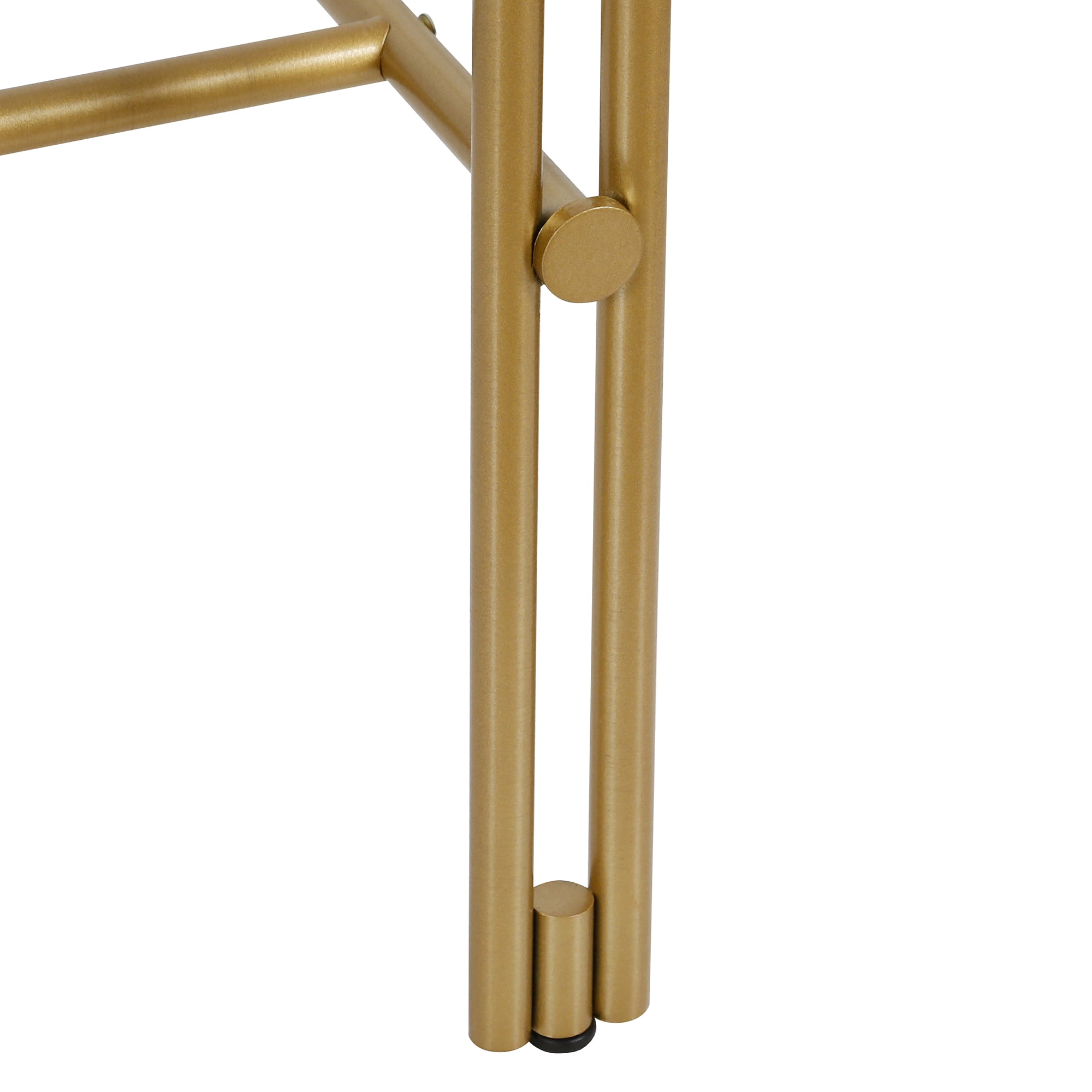 Evelyn&Zoe Inez 48" Wide Rectangular Desk in Brass - Image 5