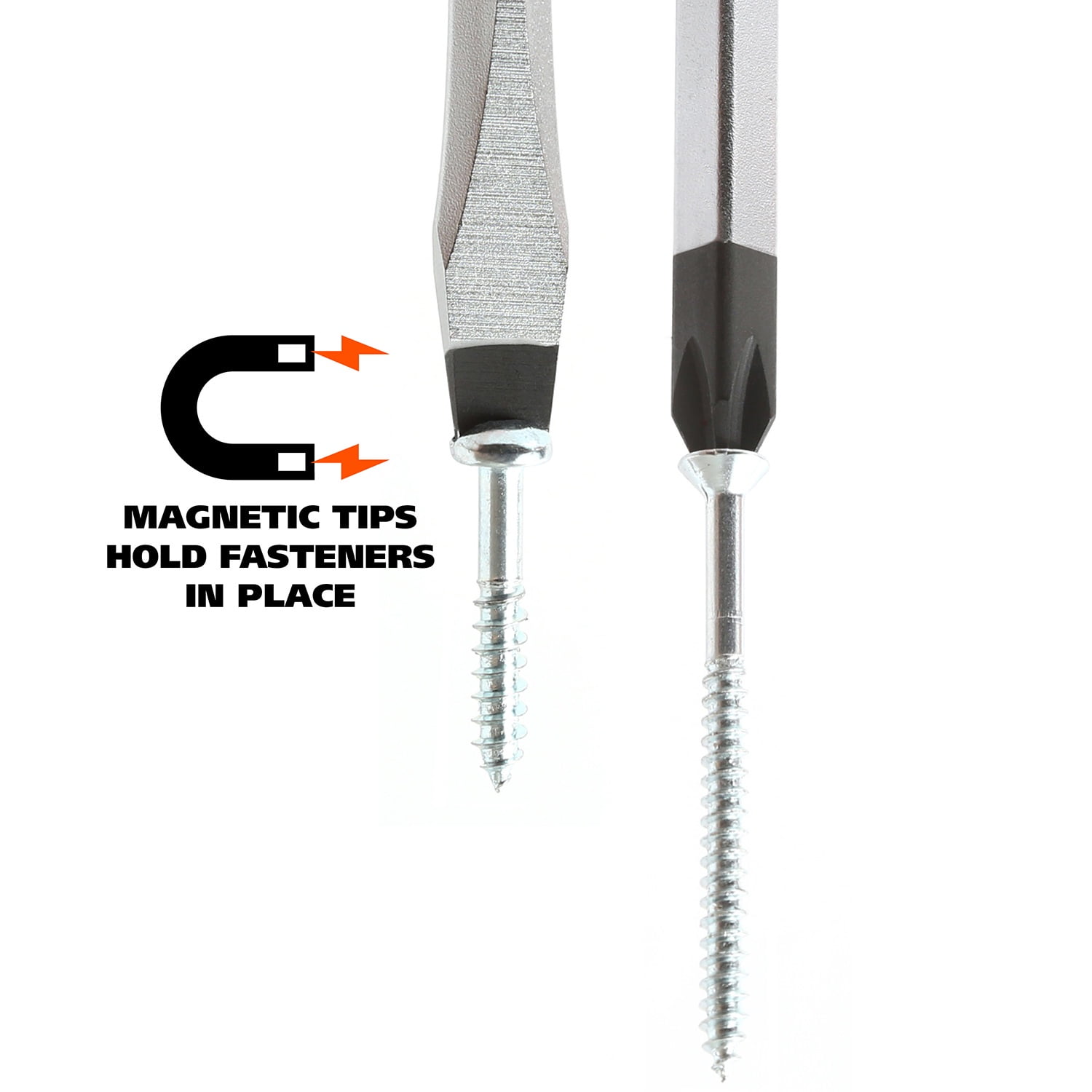 GreatNeck Screwdriver Set, Magnetized Tips, Chrome Vanadium Steel, 19 Piece Set - Image 3