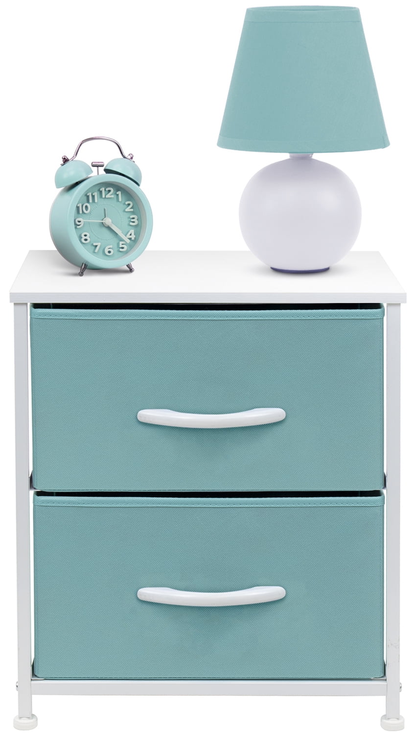 Sorbus Aqua 2-Drawer Nightstand Chest Dresser, Aqua, 11.8"L x 15.75"W x 22.2"H - Image 9