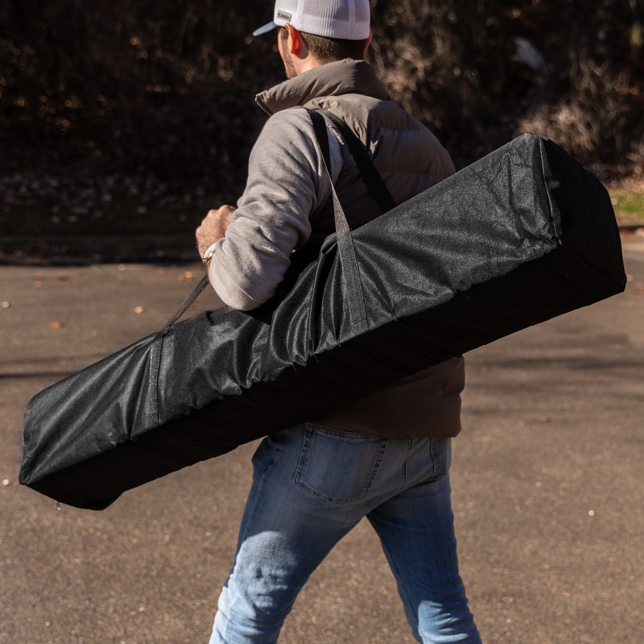 Flash Furniture Harris 10'x10' White Outdoor Pop Up Event Slanted Leg Canopy Tent with Carry Bag - Image 11