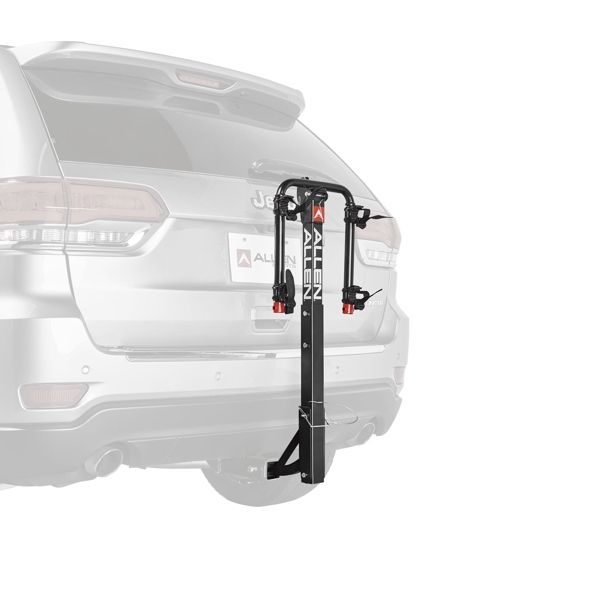 Allen Sports Deluxe 2-Bicycle Hitch Mounted Bike Rack Carrier with Folding Arms, Model 522RR, Black - Image 2