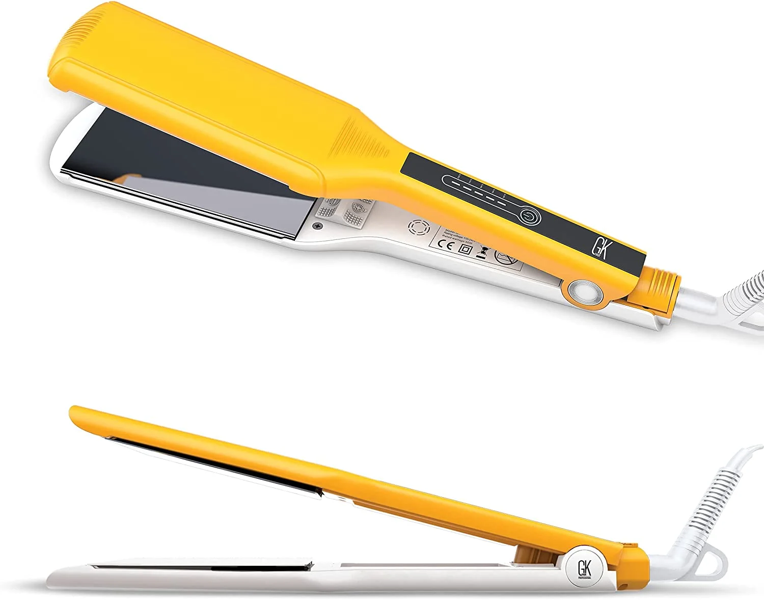 Global Keratin One Control Flat Iron Extra Large Titanium Plates One Button Control with Hair Smoothing Thickness Setting and Easy Storage Lock for Thick Curly and All Types of Hair 110-220V by Gkhair - Image 5