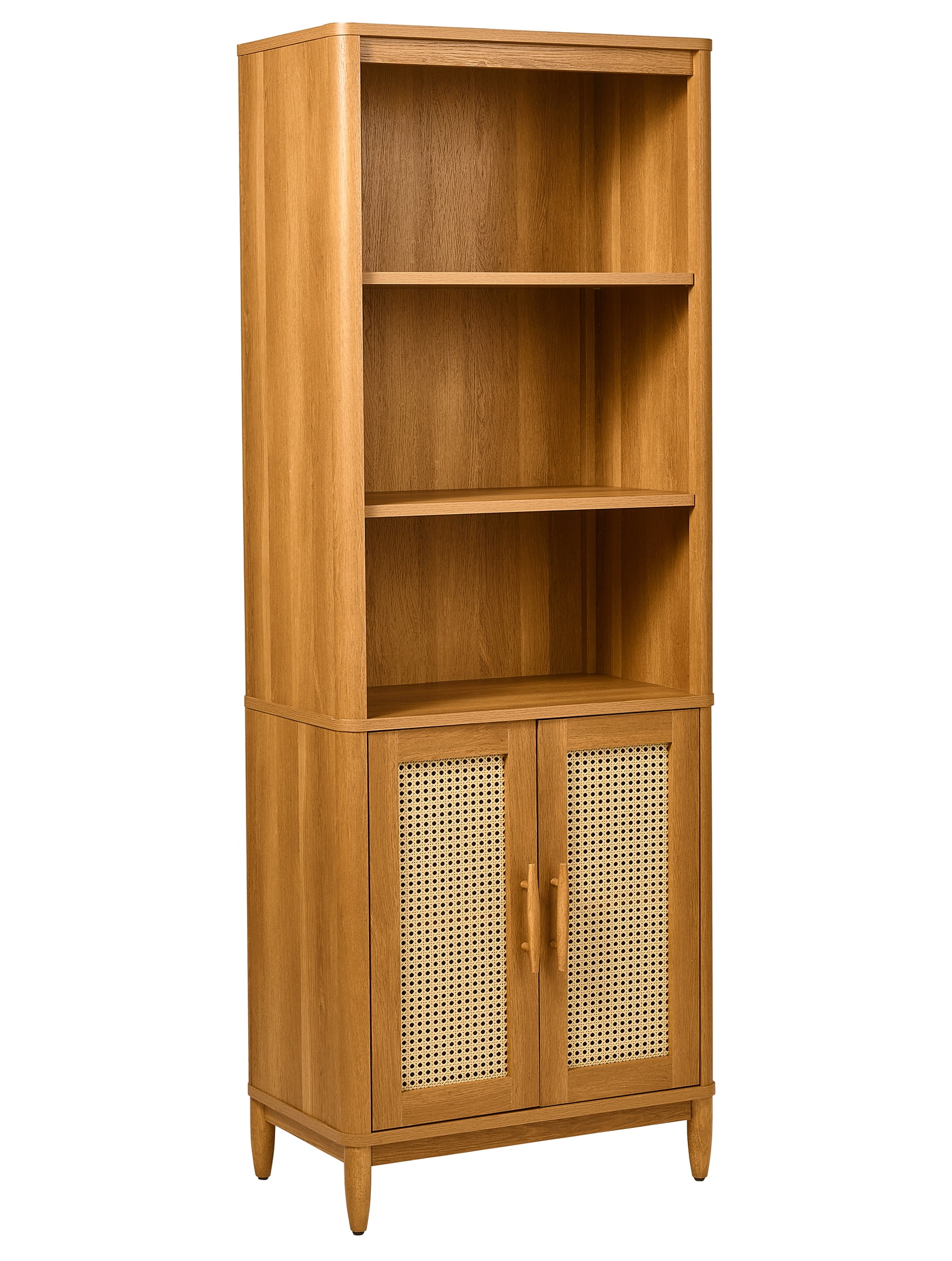 Better Homes & Gardens Springwood Bookcase with Doors, Light Honey Finish - Image 3