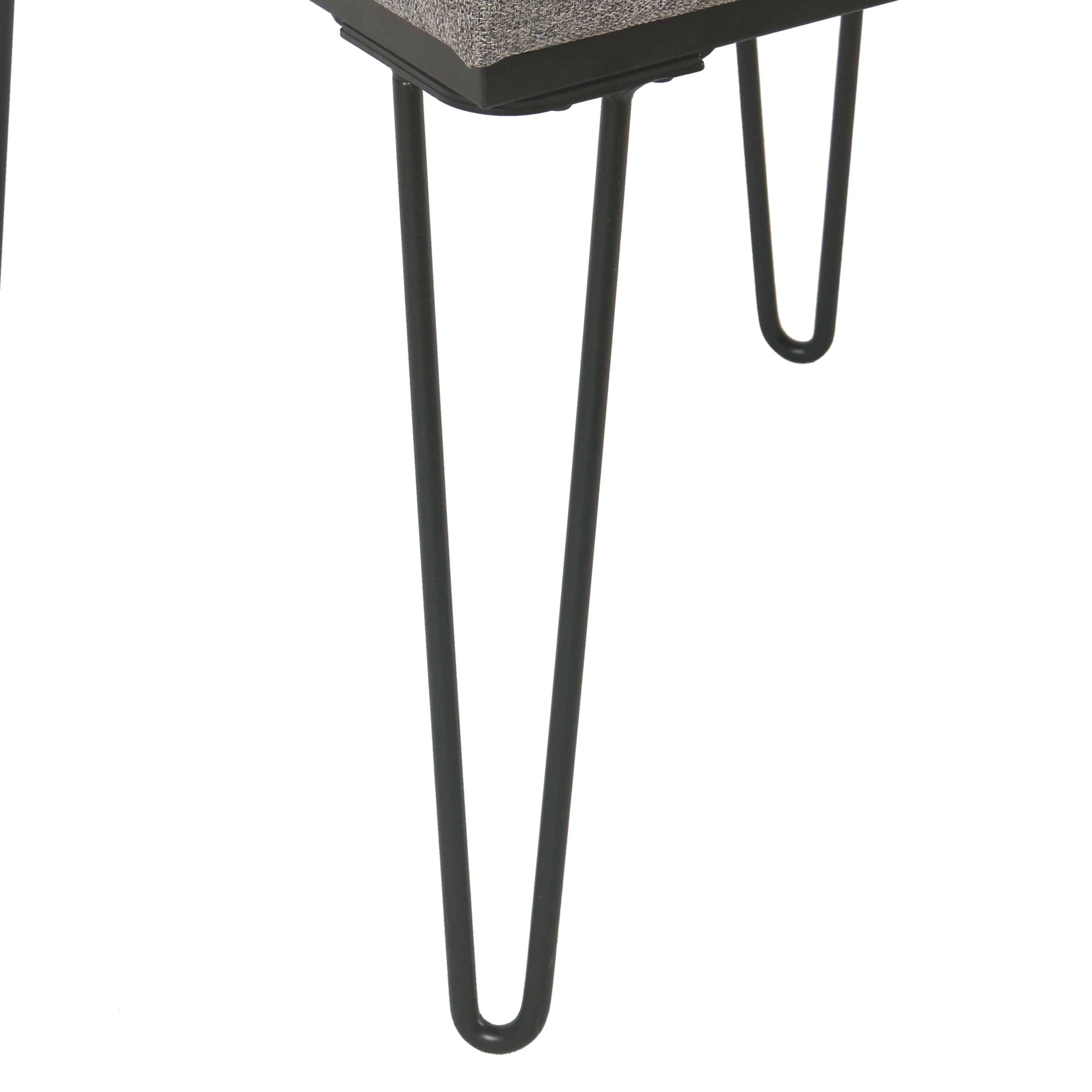 HomePop Mid Mod Square Stool Ottoman - Image 2