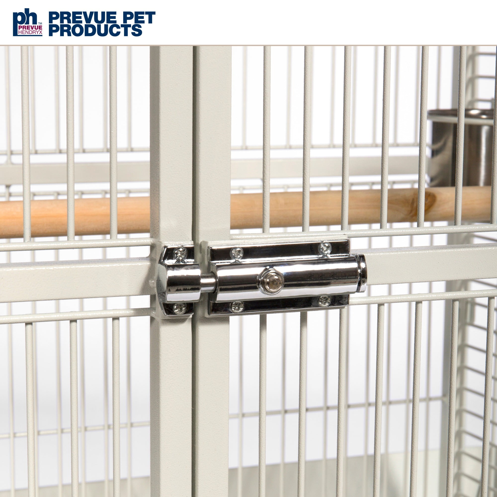 Prevue Pet Products Select Wrought Iron Parrot Bird Cage 24x20x60", Chalk White - Image 13