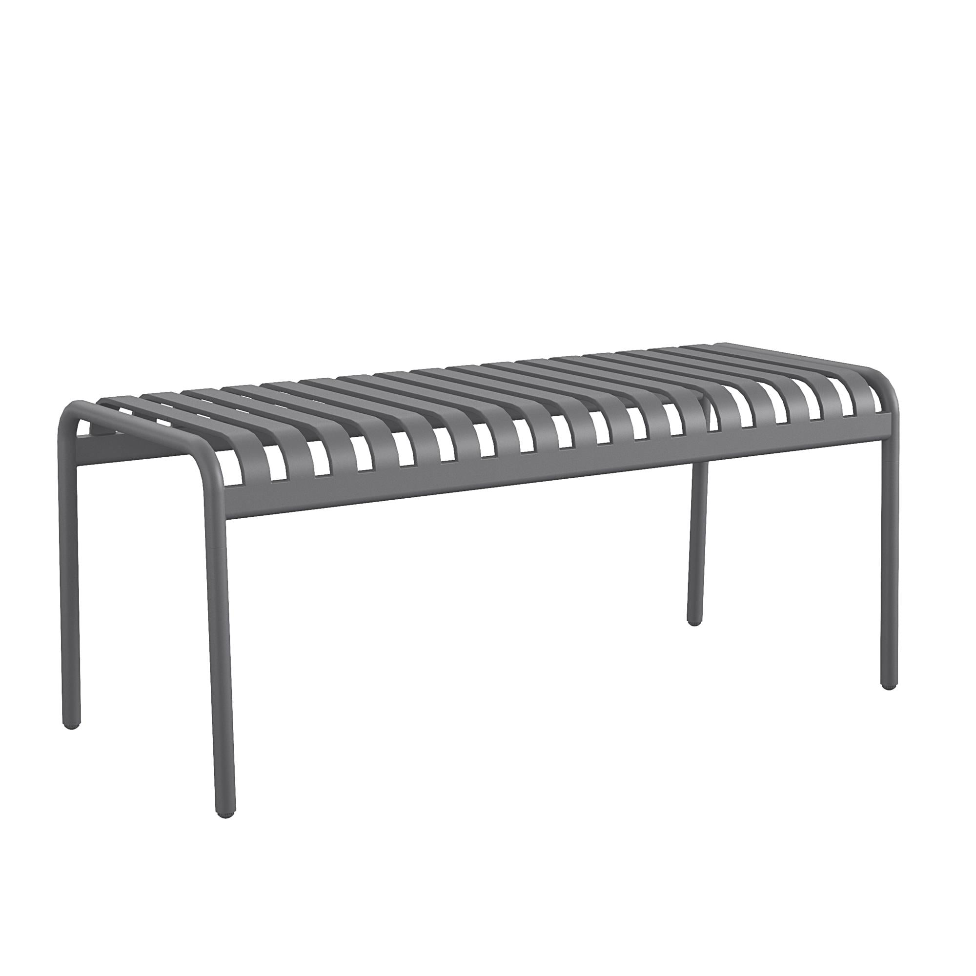 Novogratz Poolside Gossip, Ola All-Steel Table and Bench Set, Charcoal - Image 3