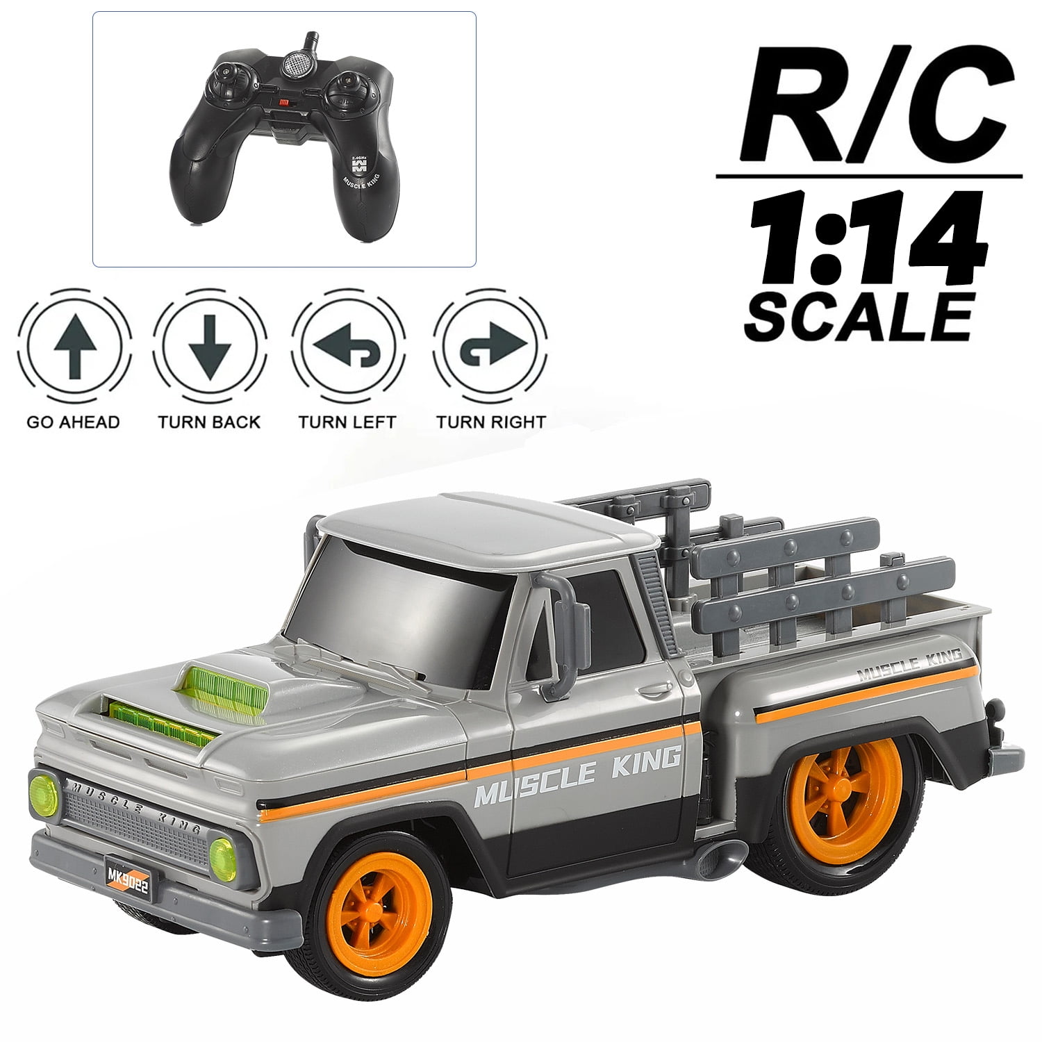 Creative Double Star Pickup Trucks Remote Control Car 1/14 Scale Truck Toys , 2.4GHz Four-Wheel Drive Toy Trucks for 3+ Year Old Boy Birthday Gift Kids Toys - Image 4