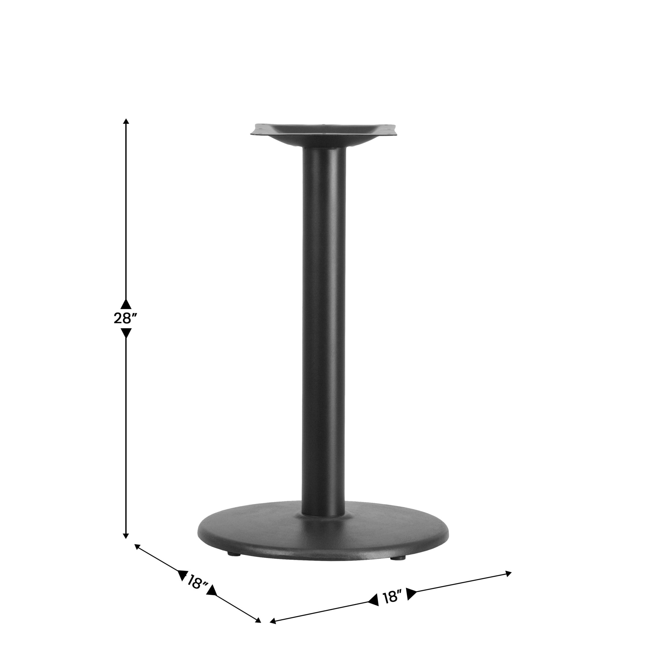 Flash Furniture Beverly 18" Round Restaurant Table Base with 3" Dia. Table Height Column, Black - Image 3