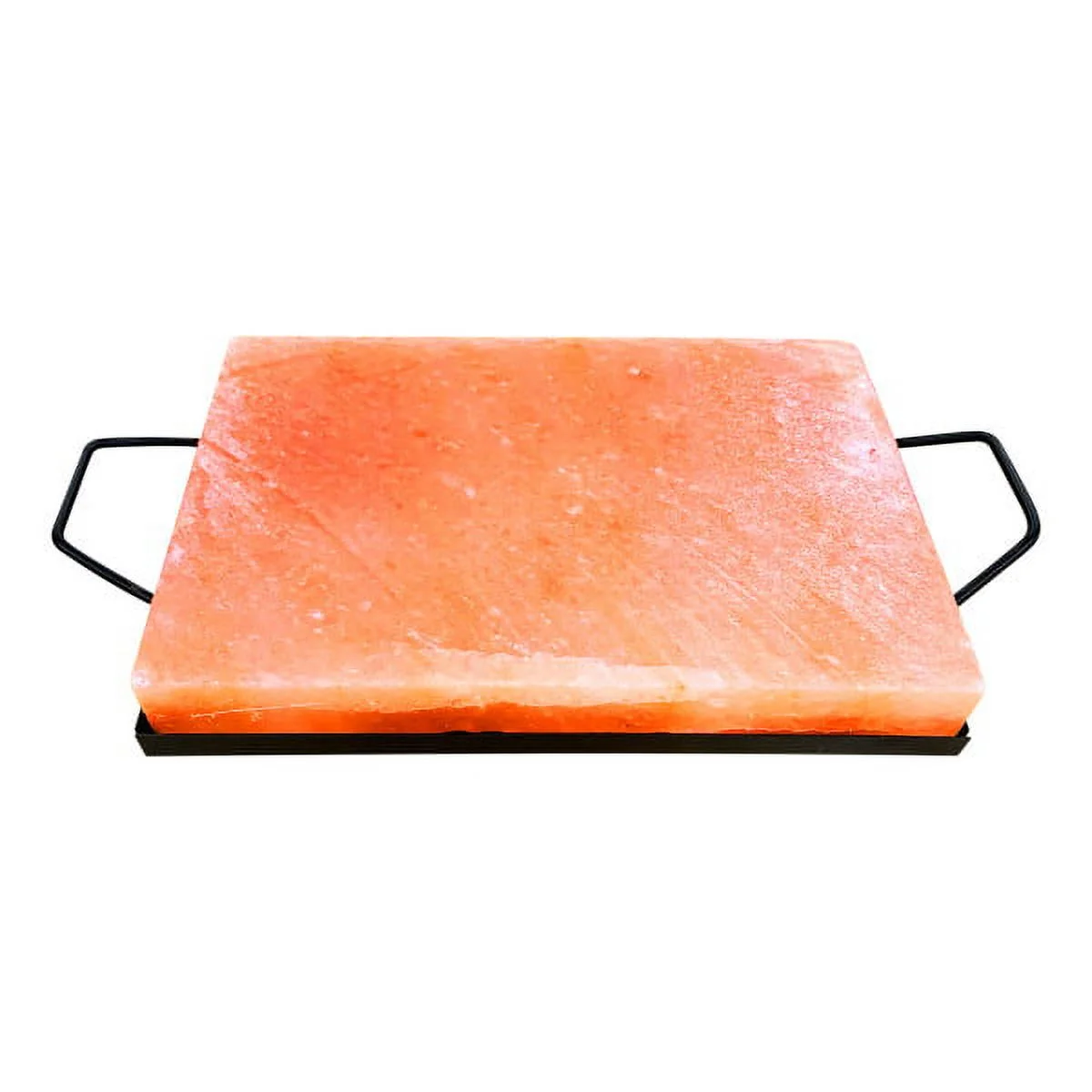 Outset Pink Himalayan Salt Block with Holder Tray for Cooking, Grilling, Serving and Cutting, 12" x 8" x 1.5" Block, 17" including Handles - Image 5
