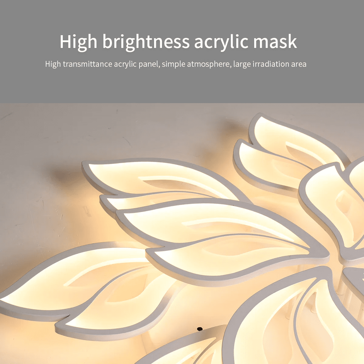 Garwarm Modern Ceiling Light, 29.5in Dimmable LED Flush Mount Ceiling Lamp, 75W Acrylic Sahde Ceiling Chandelier Lighting Fixture with Remote Control for Living Dining Room Bedroom - Image 7