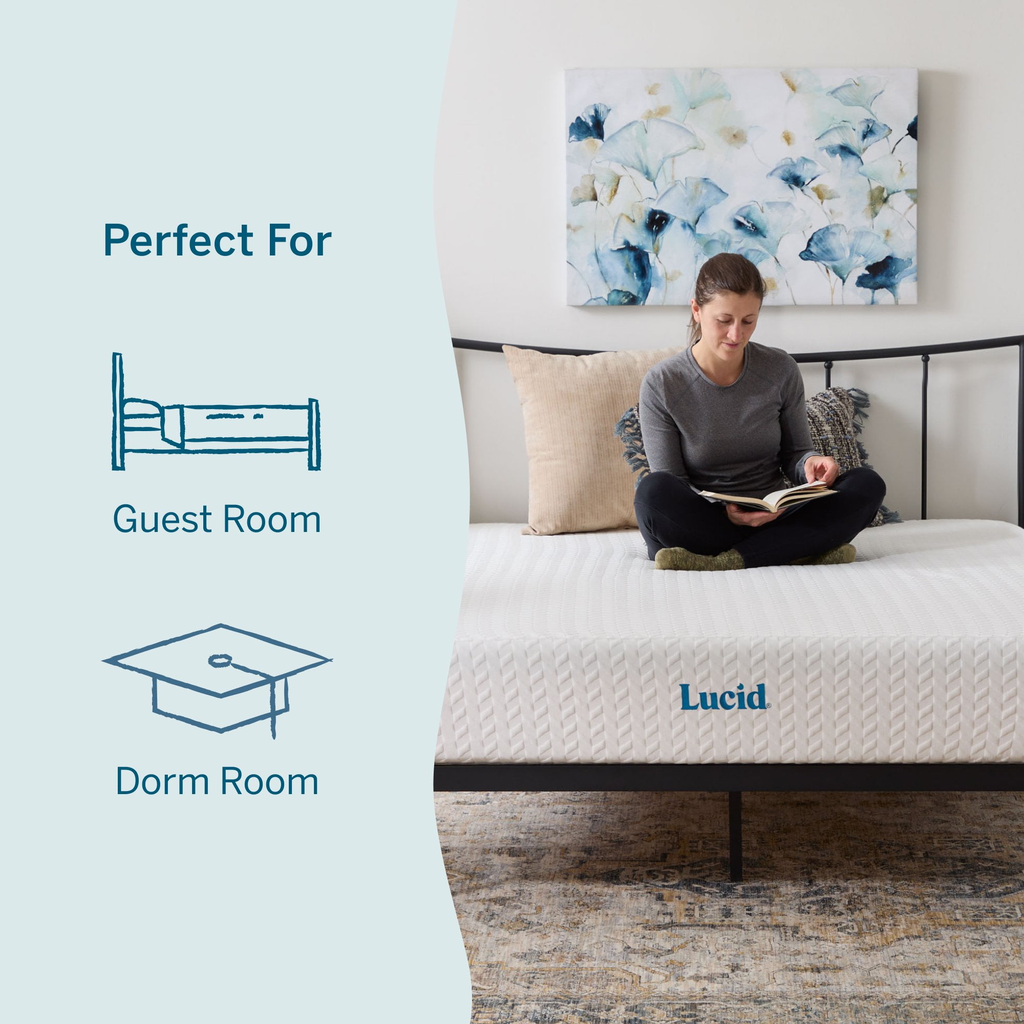 Lucid Bliss Queen Tight Top 10" Plush Memory Foam Mattress with Gel Infusion and Ventilation - Image 2