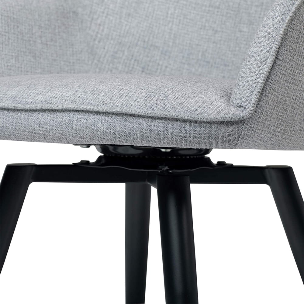 Studio Designs Home Dome Swivel Office or Dining Chair w/ Metal Legs, Gray - Image 3