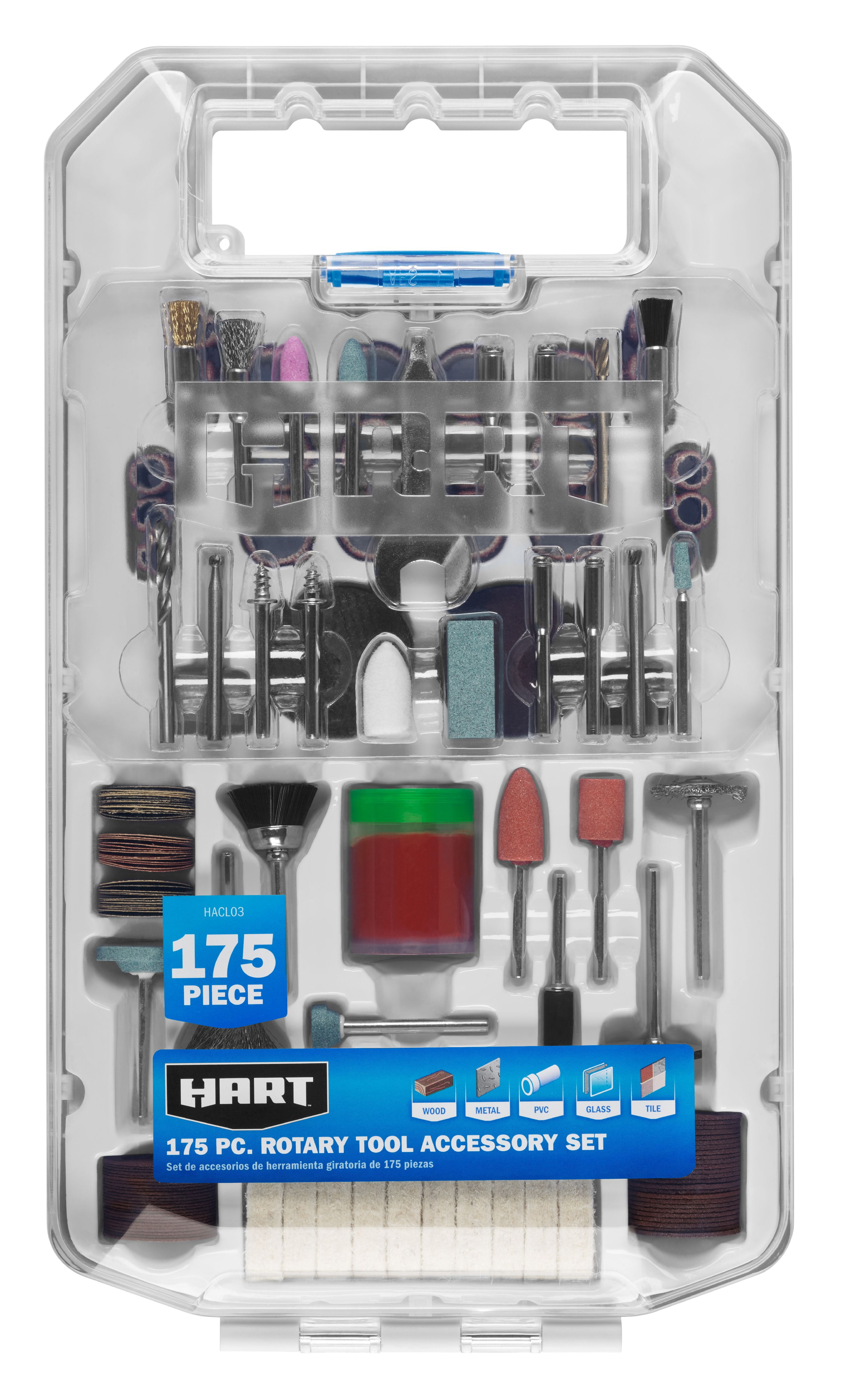HART 20-Volt Rotary Tool and 175PC Accessory Set Bundle - Image 7