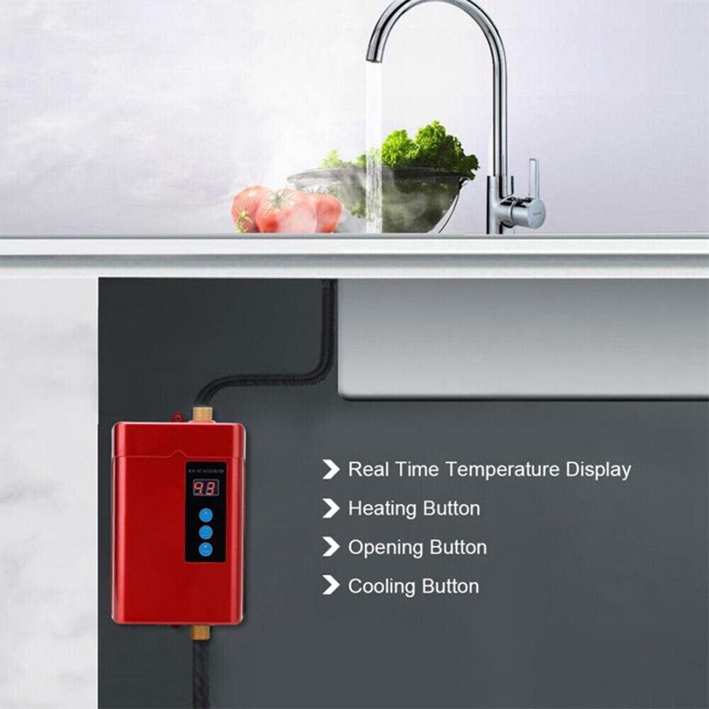 JahyShow 110V Kitchen Electric Hot Tankless Water Heater Sink Instant Boiler Bathroom (9.4x5.3x2.6 inches) - Image 7