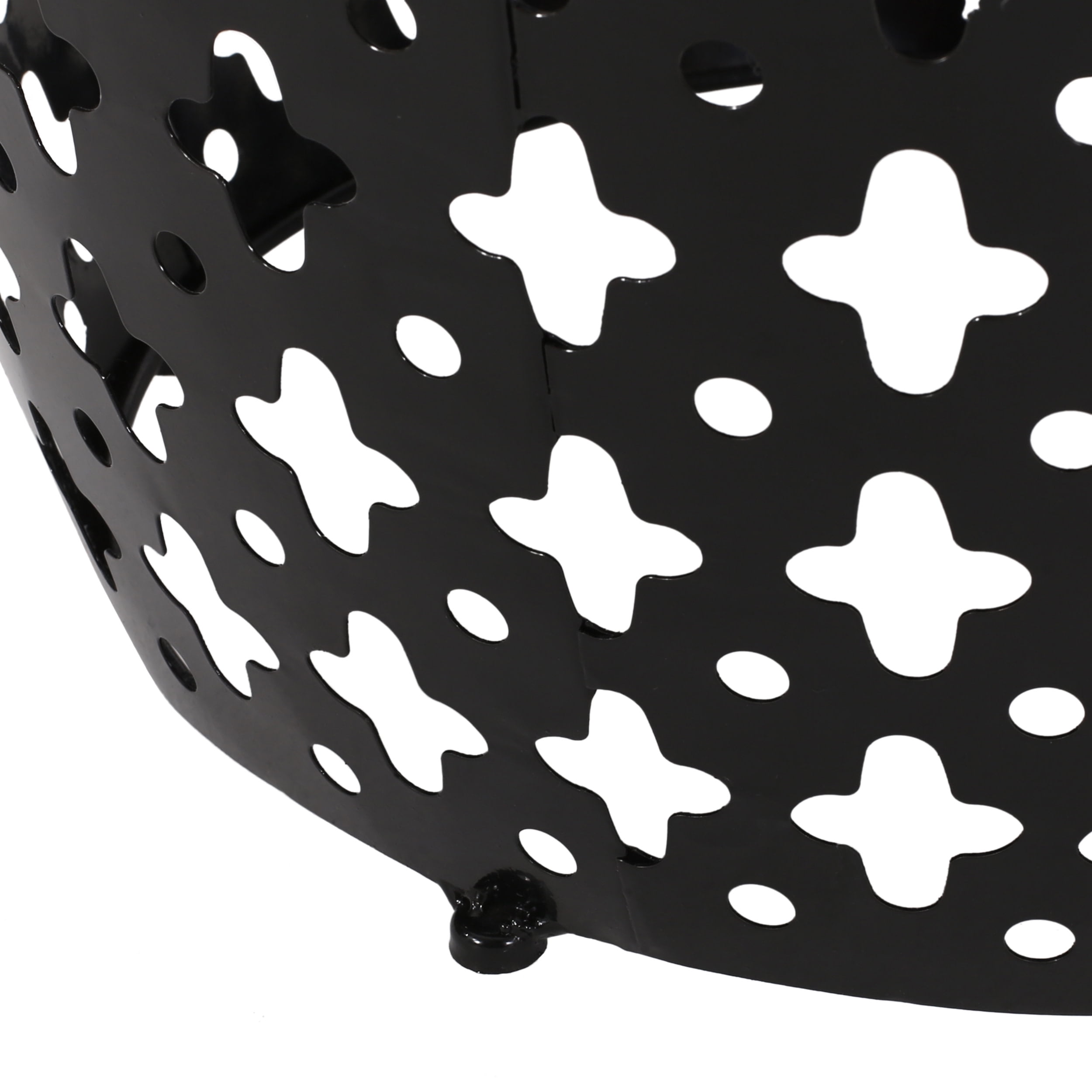 Lorent Metal Outdoor Side Table, Black - Image 2