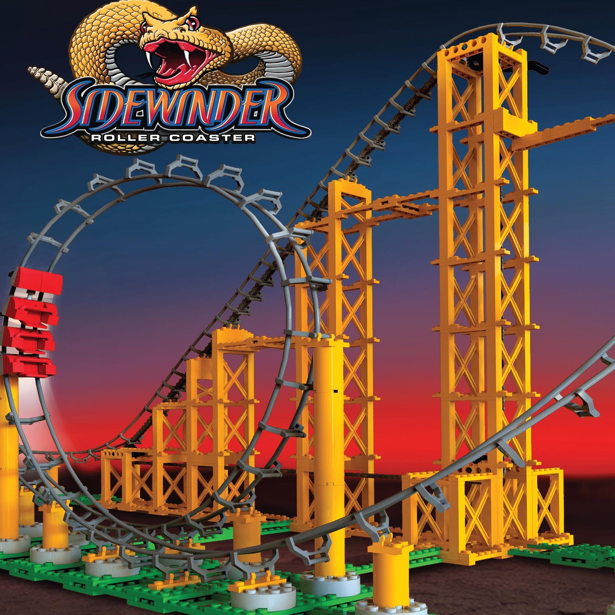CDX Blocks: Sidewinder - 825 Pieces, Building Brick Set, Gravity Powered Looping Coaster Model, Promotes STEM Learning - Image 7